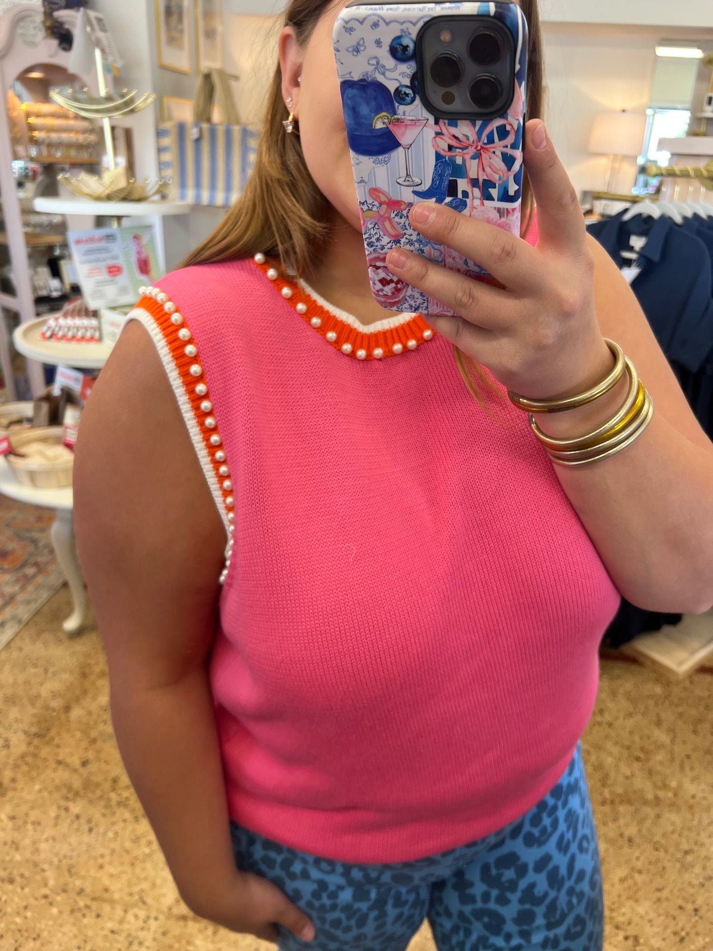 Pink Pearl Sleeveless Sweater
