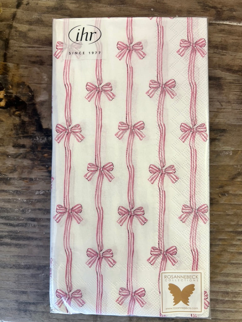 Pink Bow Guest Towel 16ct.