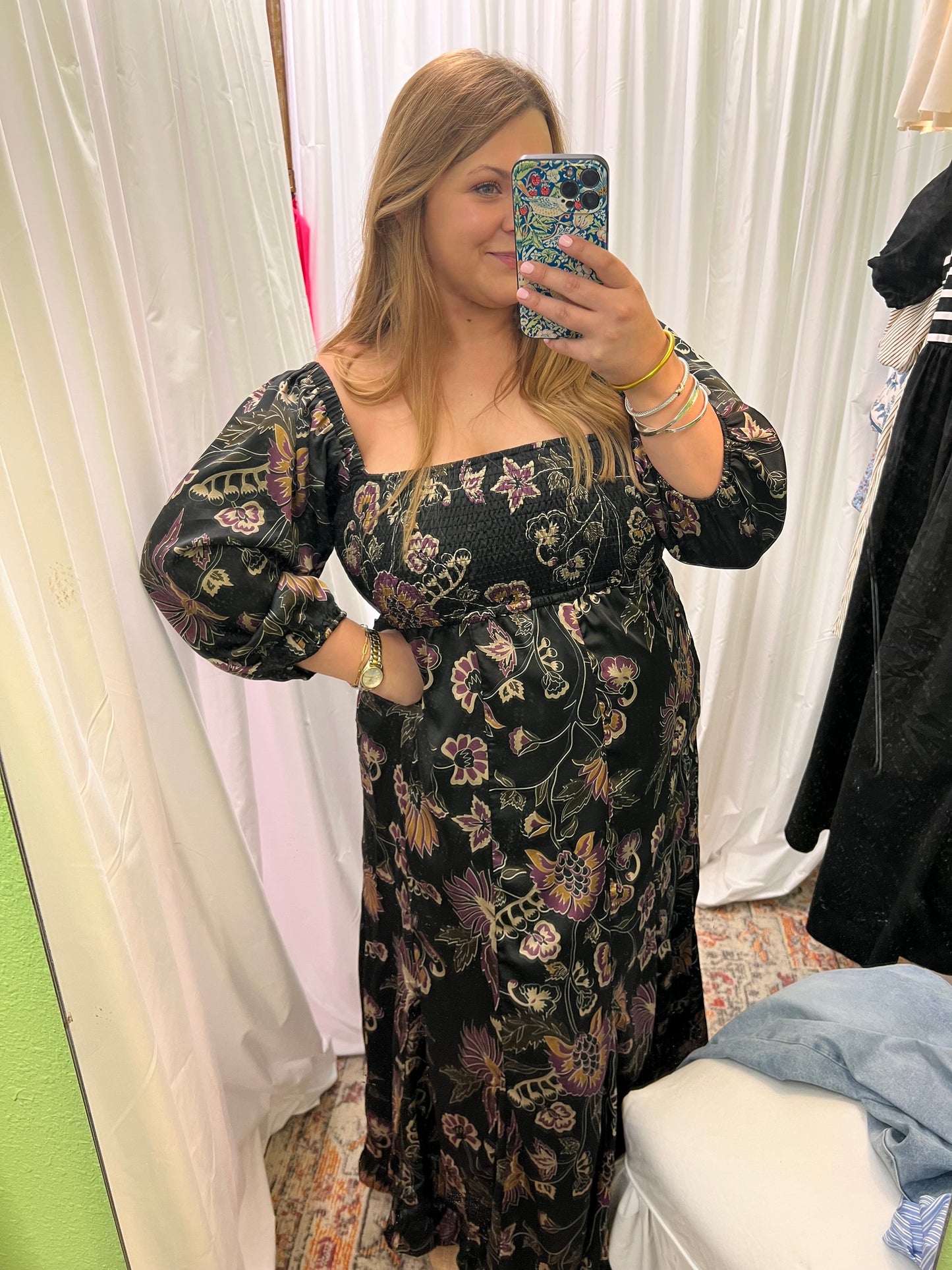 Fall Floral Maxi Dress