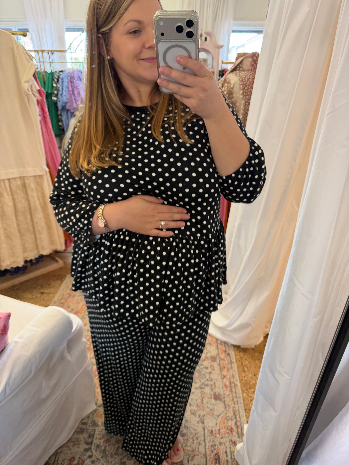 Polka Dot Babydoll Pant Set