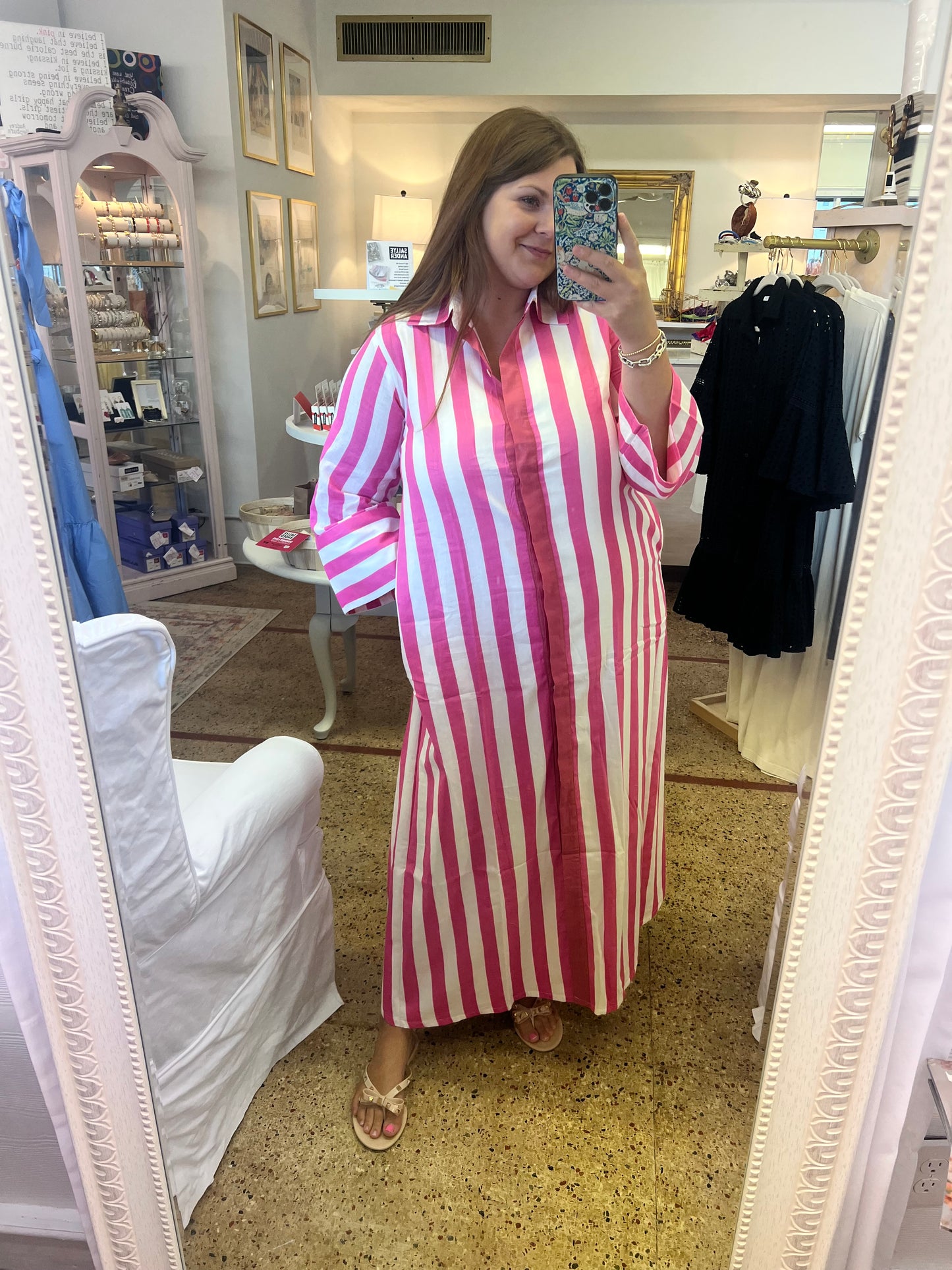 Pink Cabana Maxi Dress