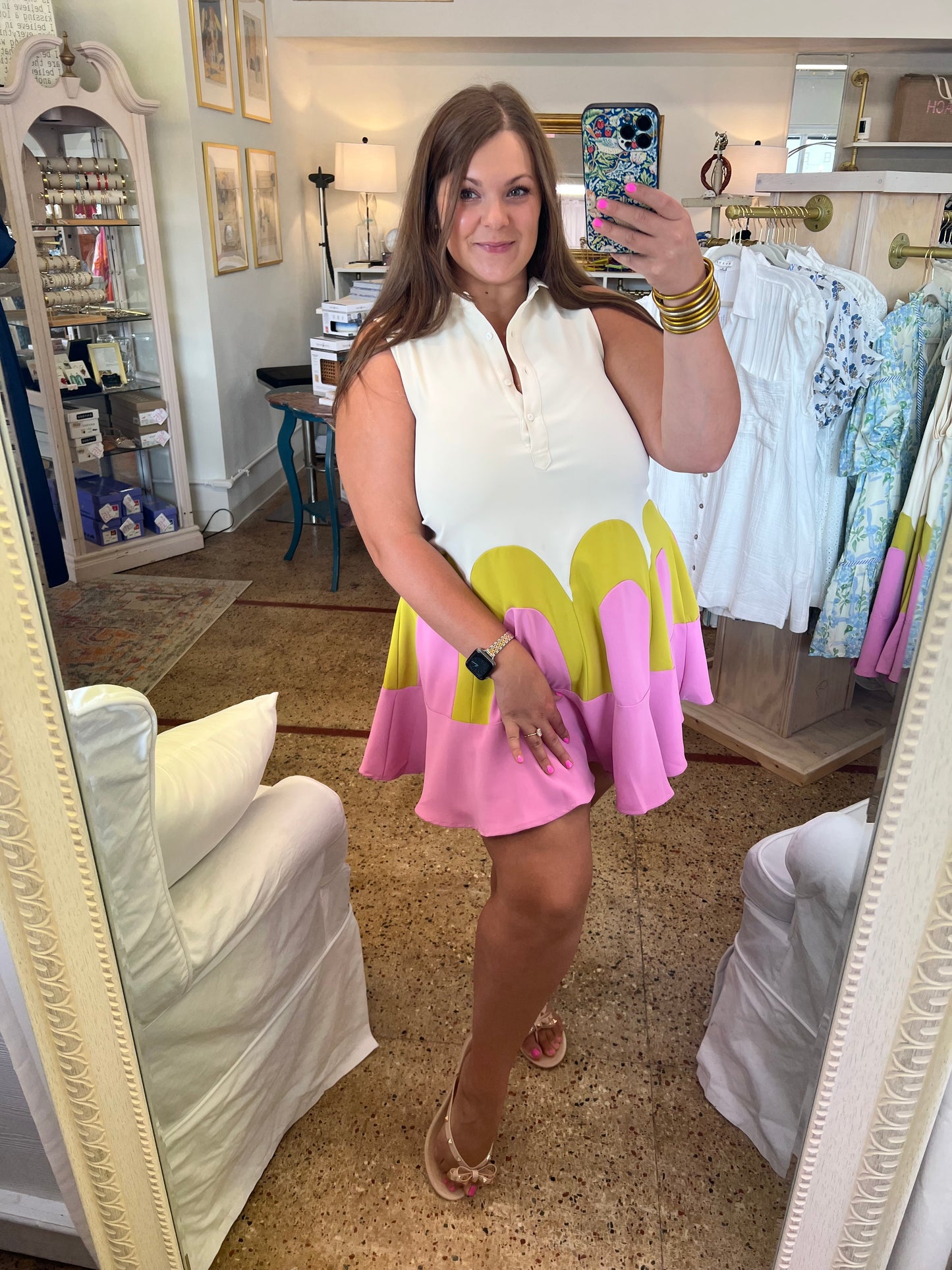 Arch Colorblock Polo Dress