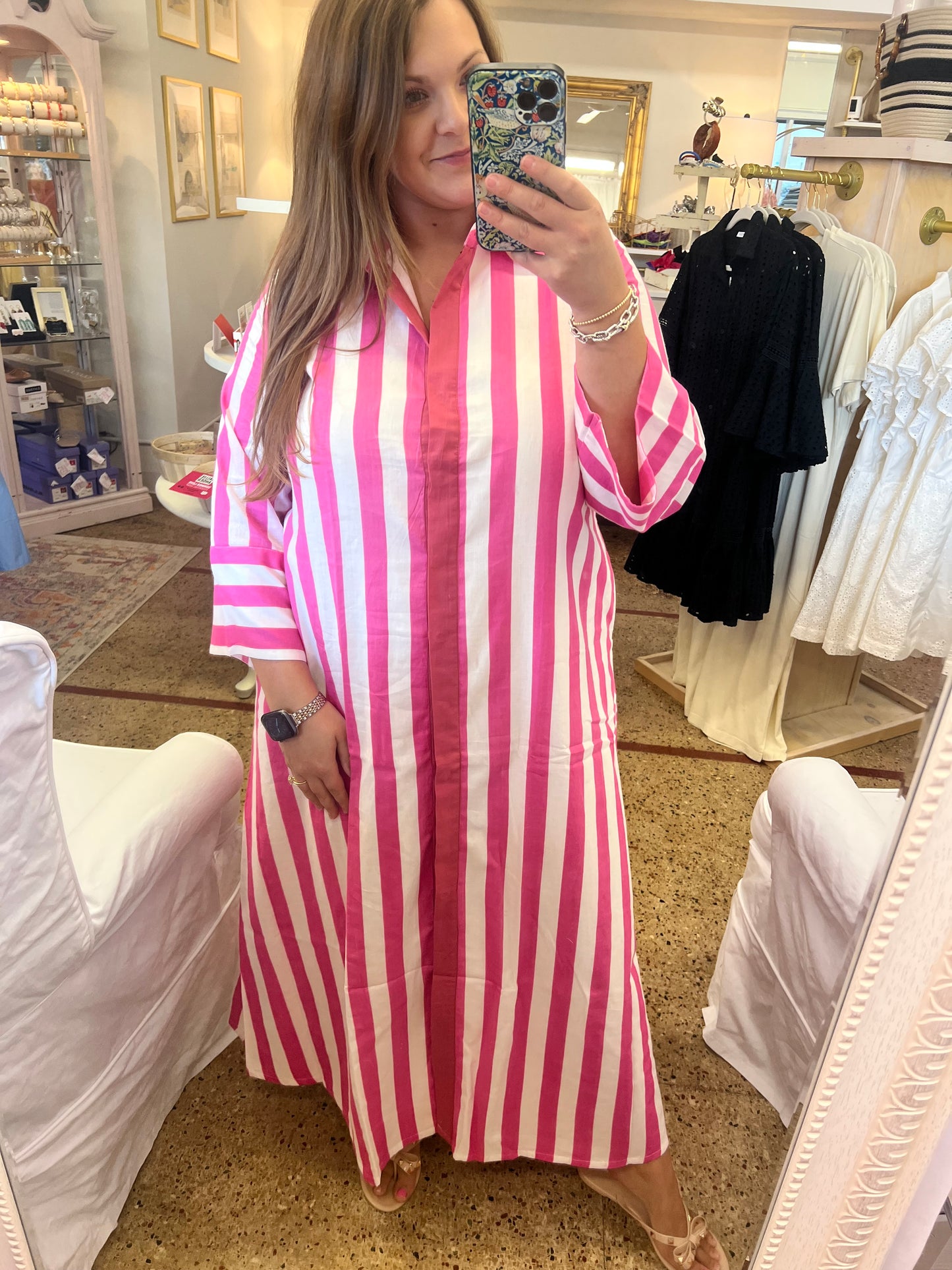 Pink Cabana Maxi Dress