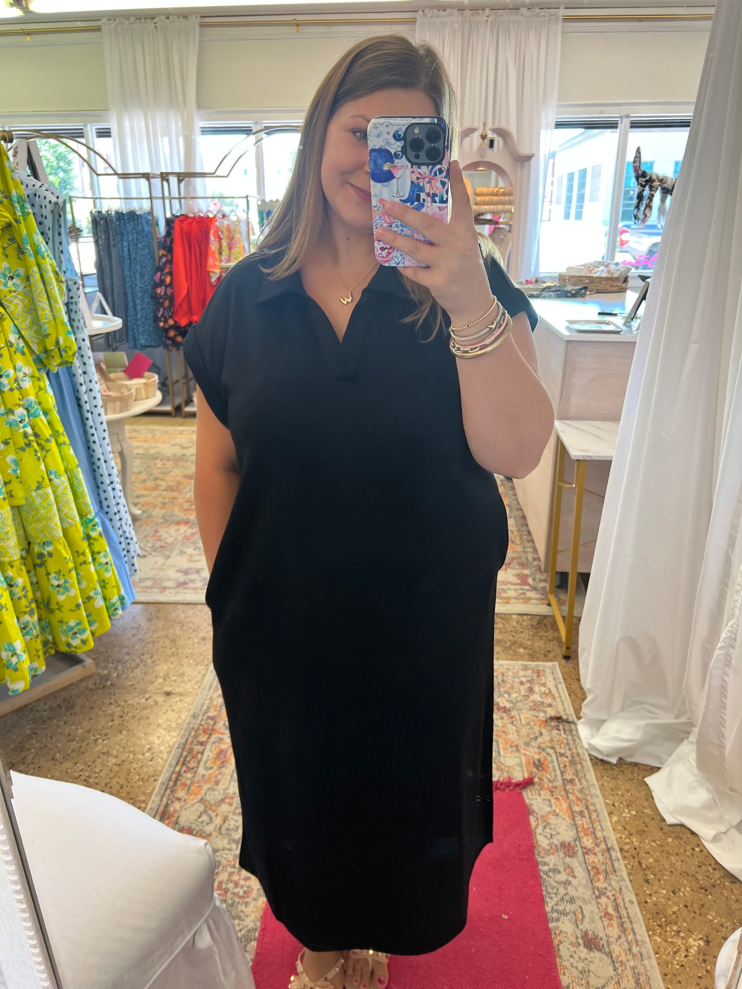 Modal collared Midi Dress