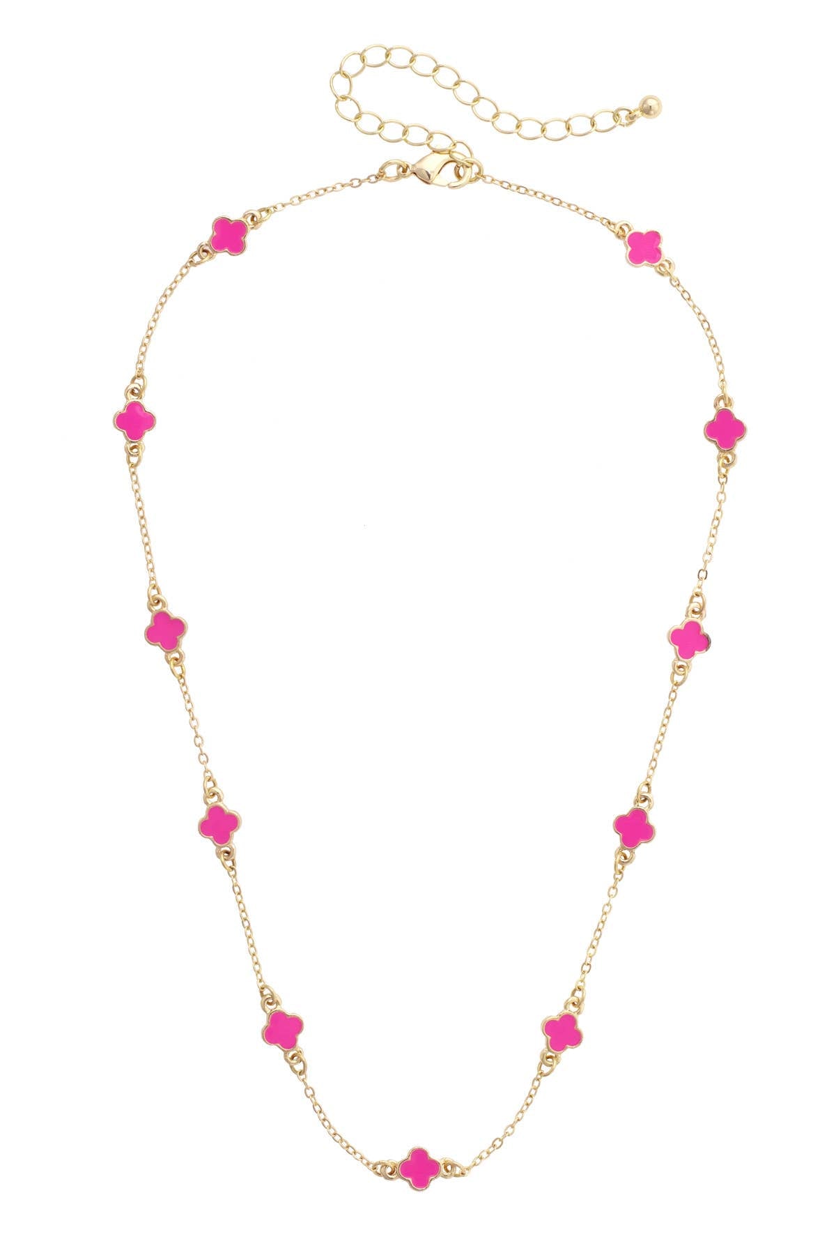 Margaret Pink Clover Necklace