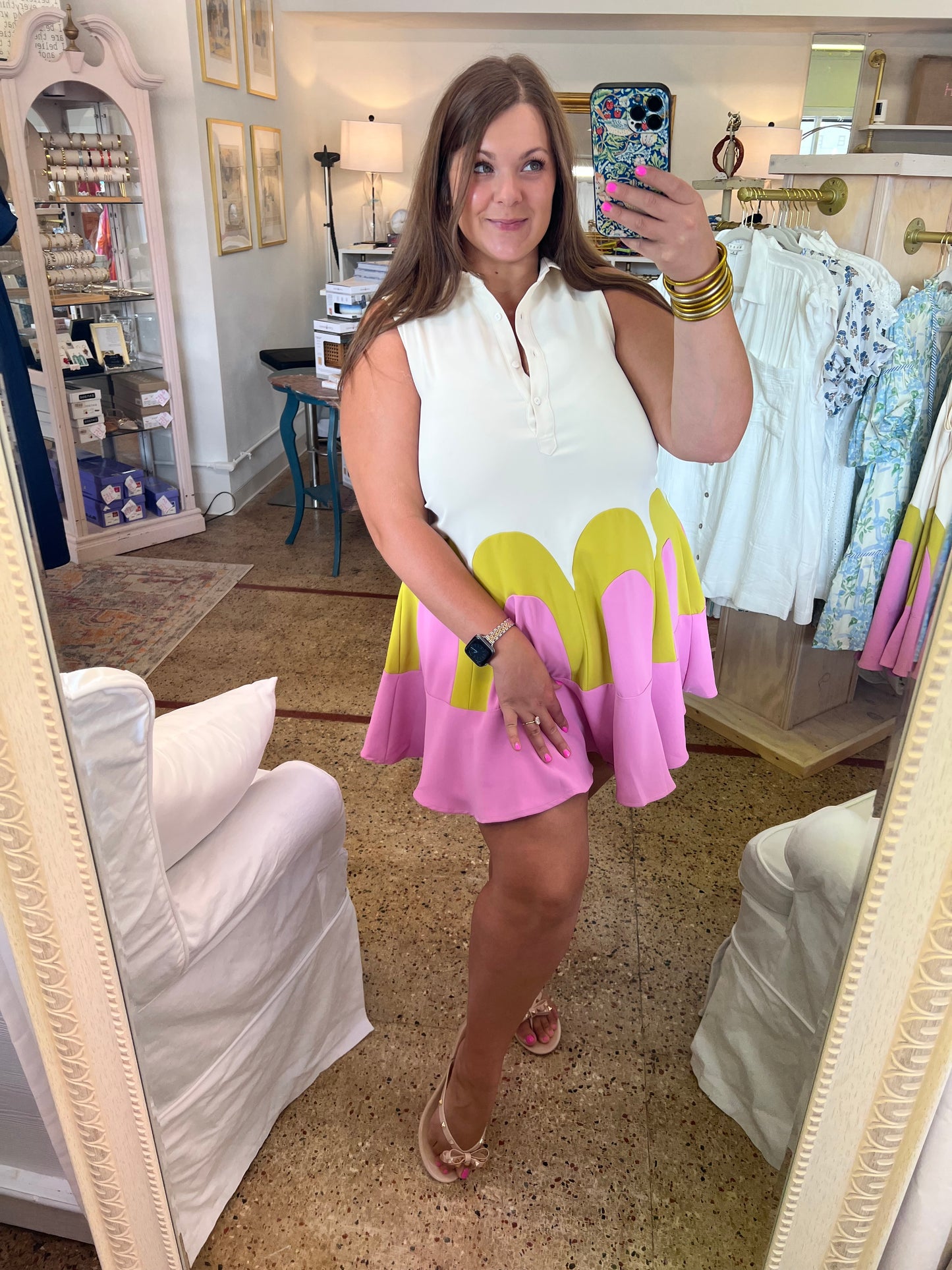 Arch Colorblock Polo Dress