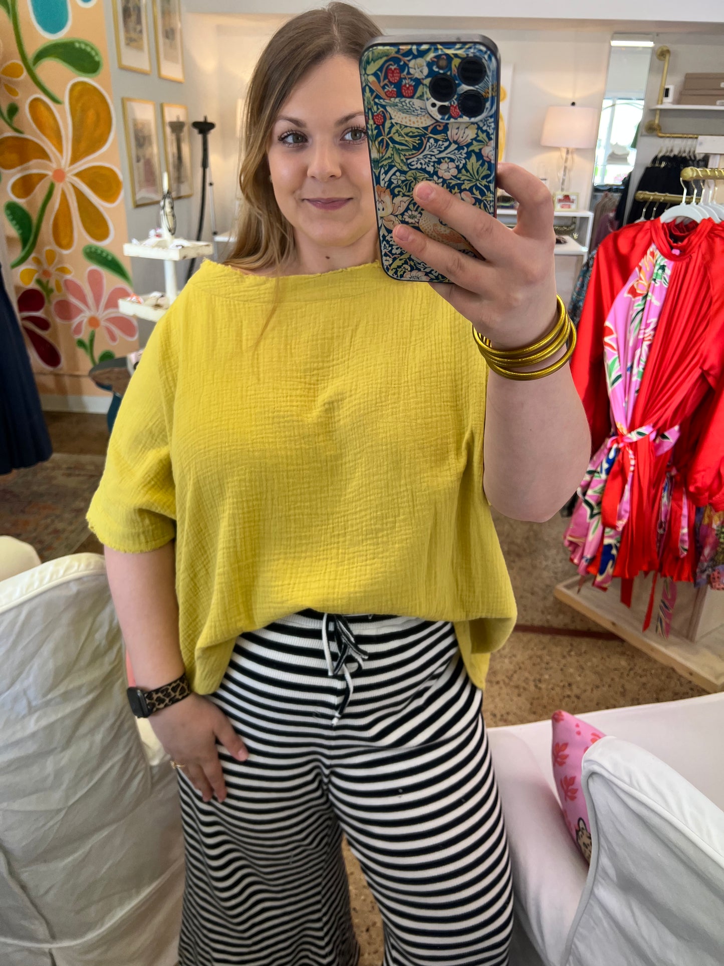 Tealeaf Gauze Oversized Blouse