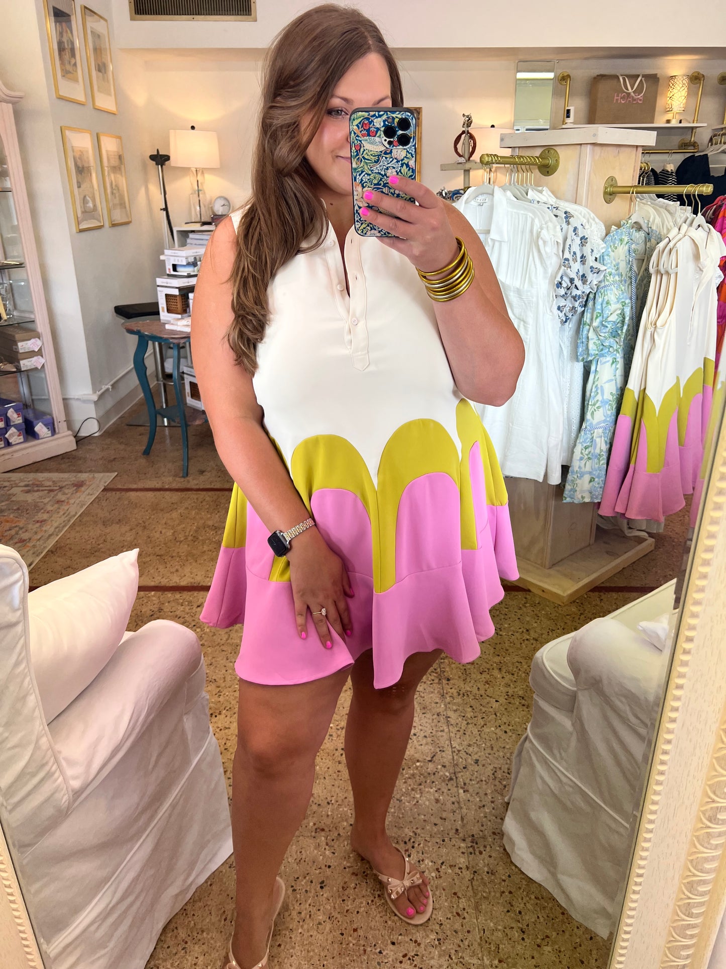 Arch Colorblock Polo Dress