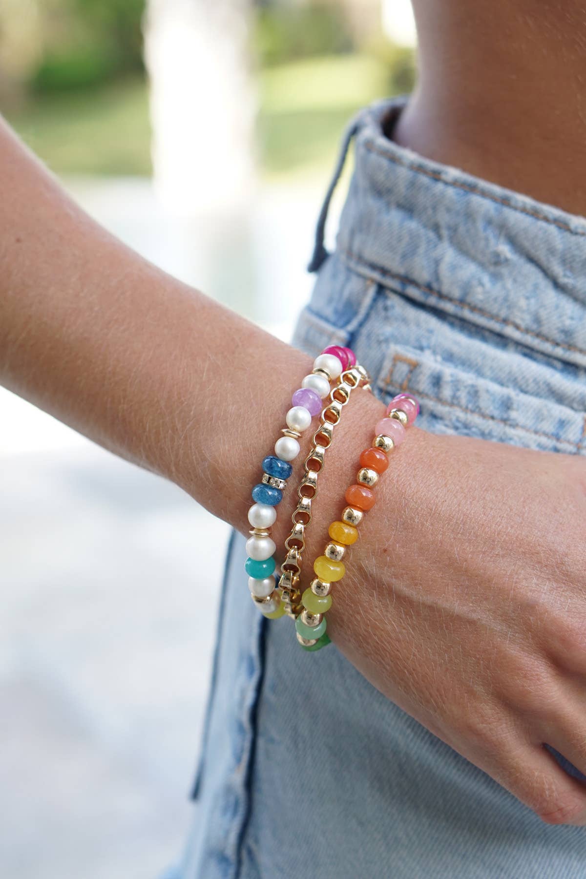 Mimi PINK Beaded Bracelet