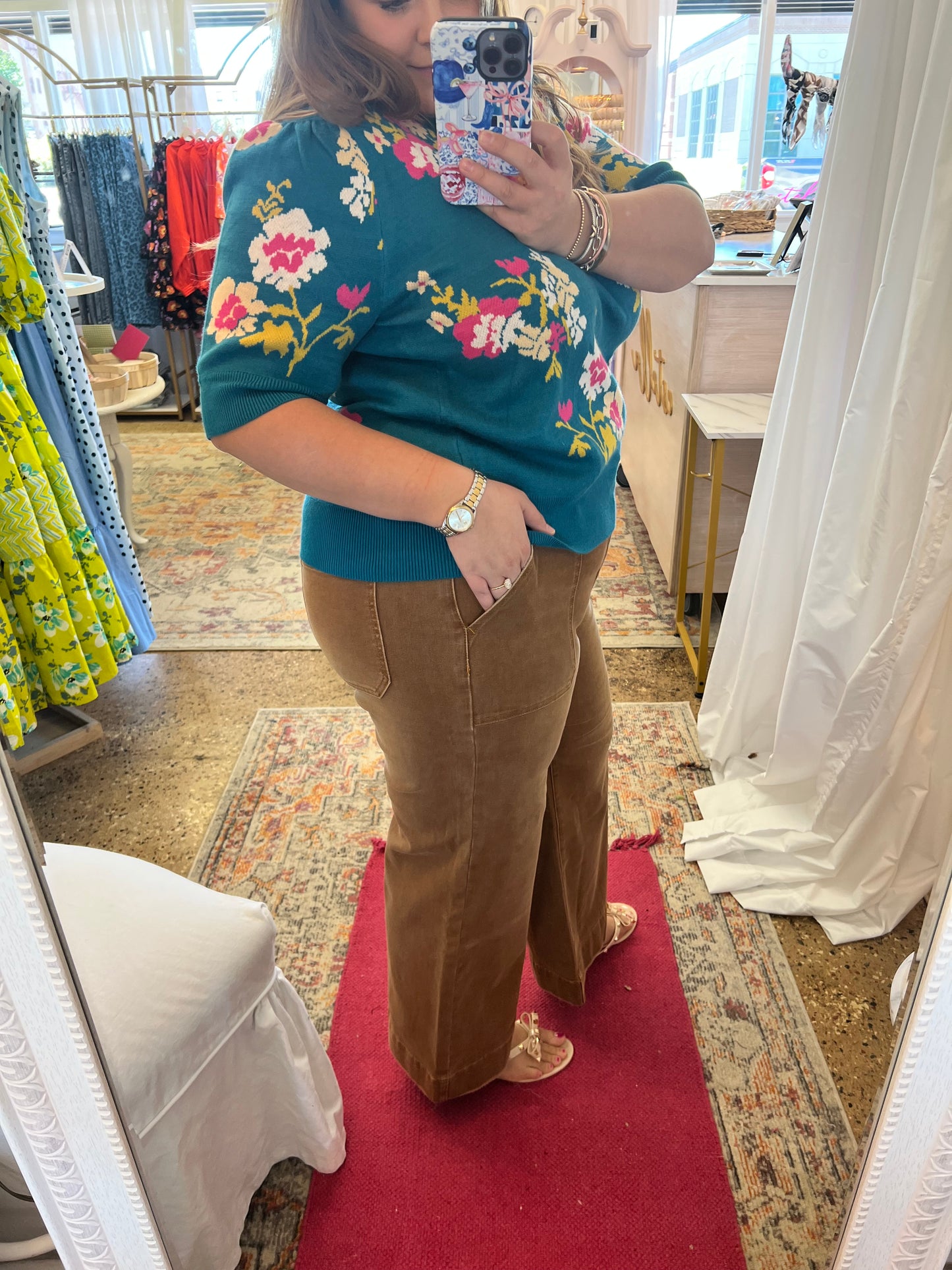Taupe Wide Leg Jeans