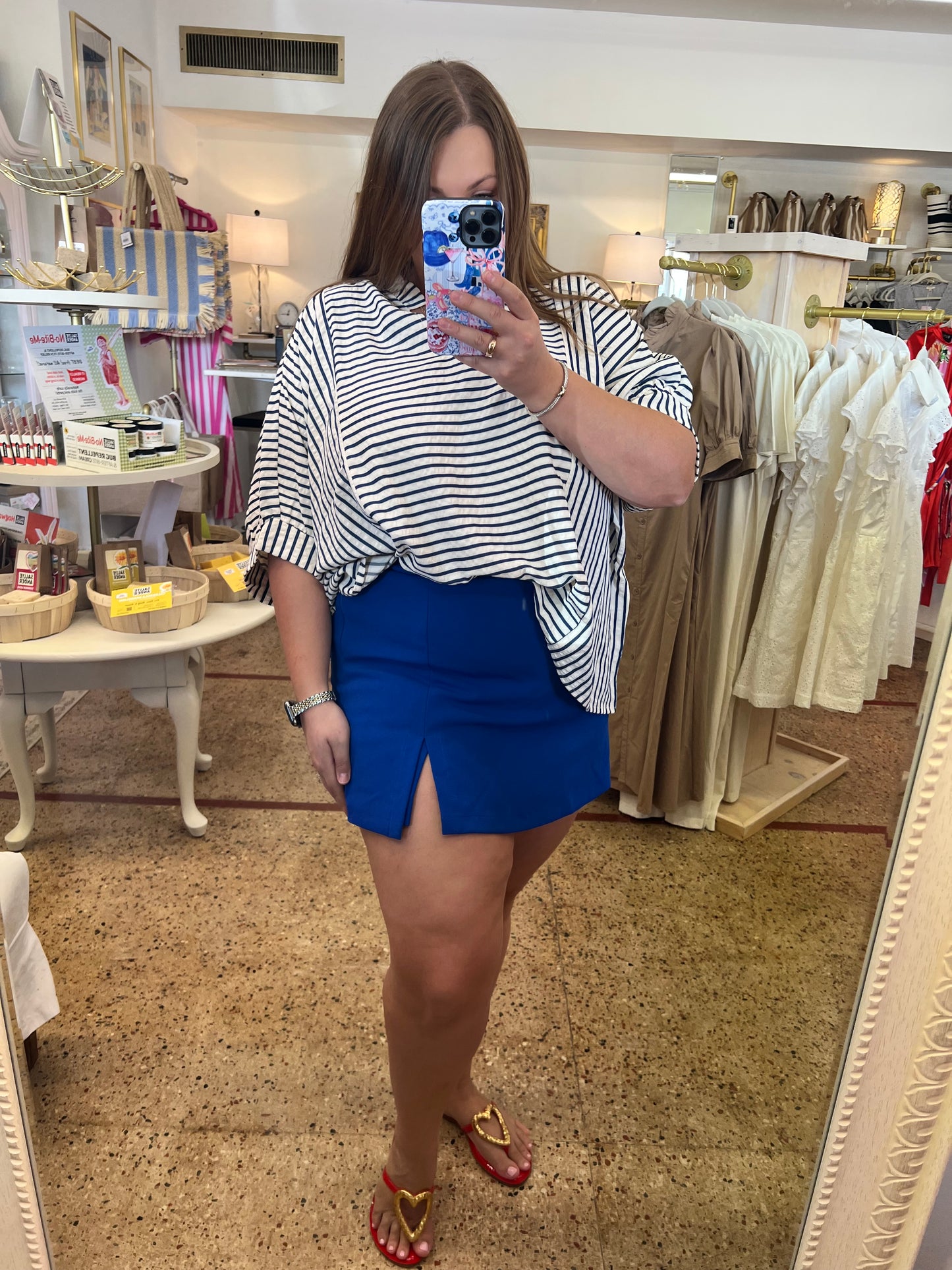 Royal Blue Crepe Skort