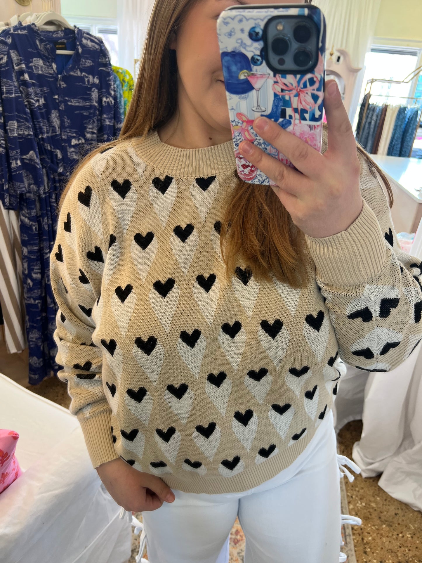Geometric Heart Sweater