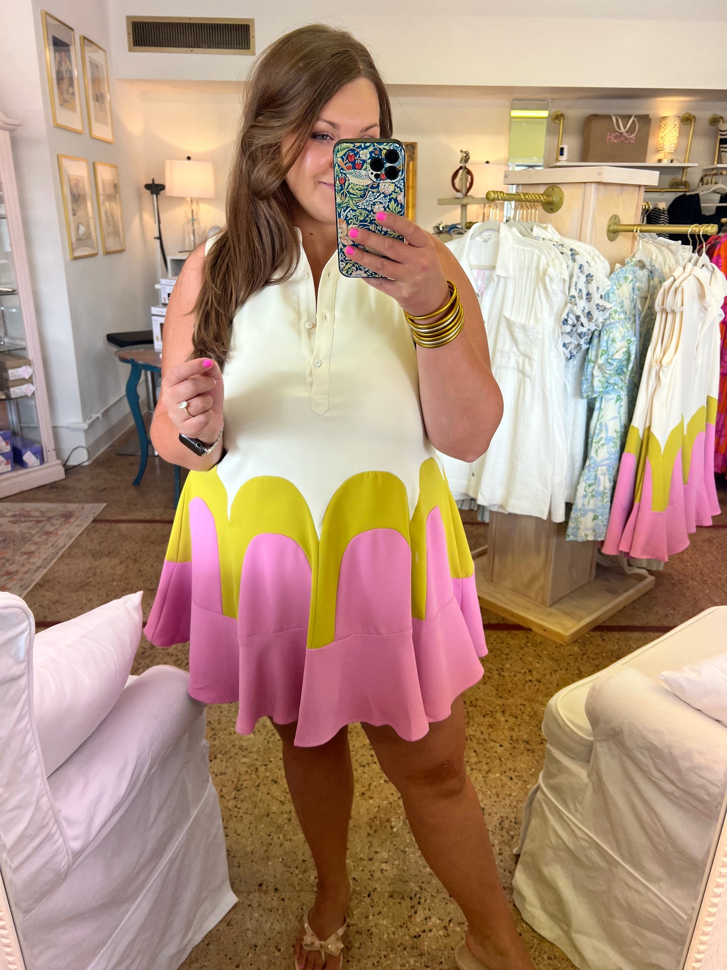 Arch Colorblock Polo Dress