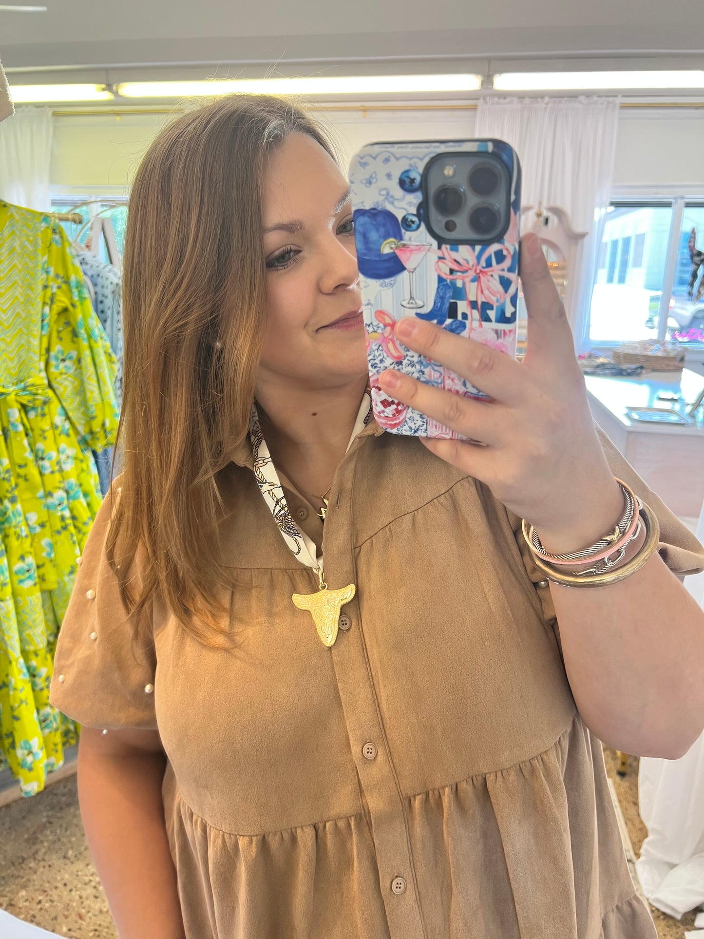 Suede Texture Pearl Sleeve Mini Dress