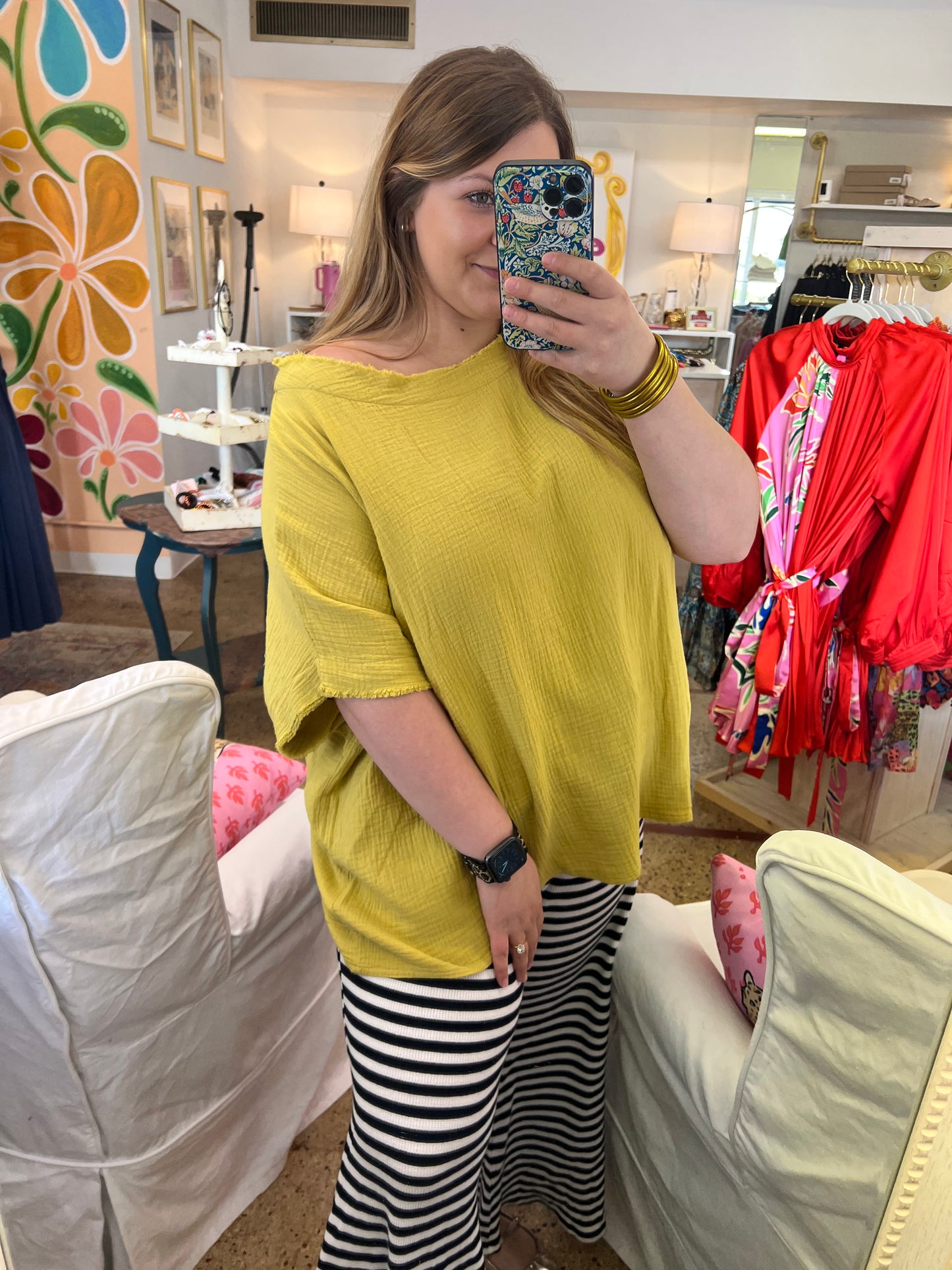 Tealeaf Gauze Oversized Blouse
