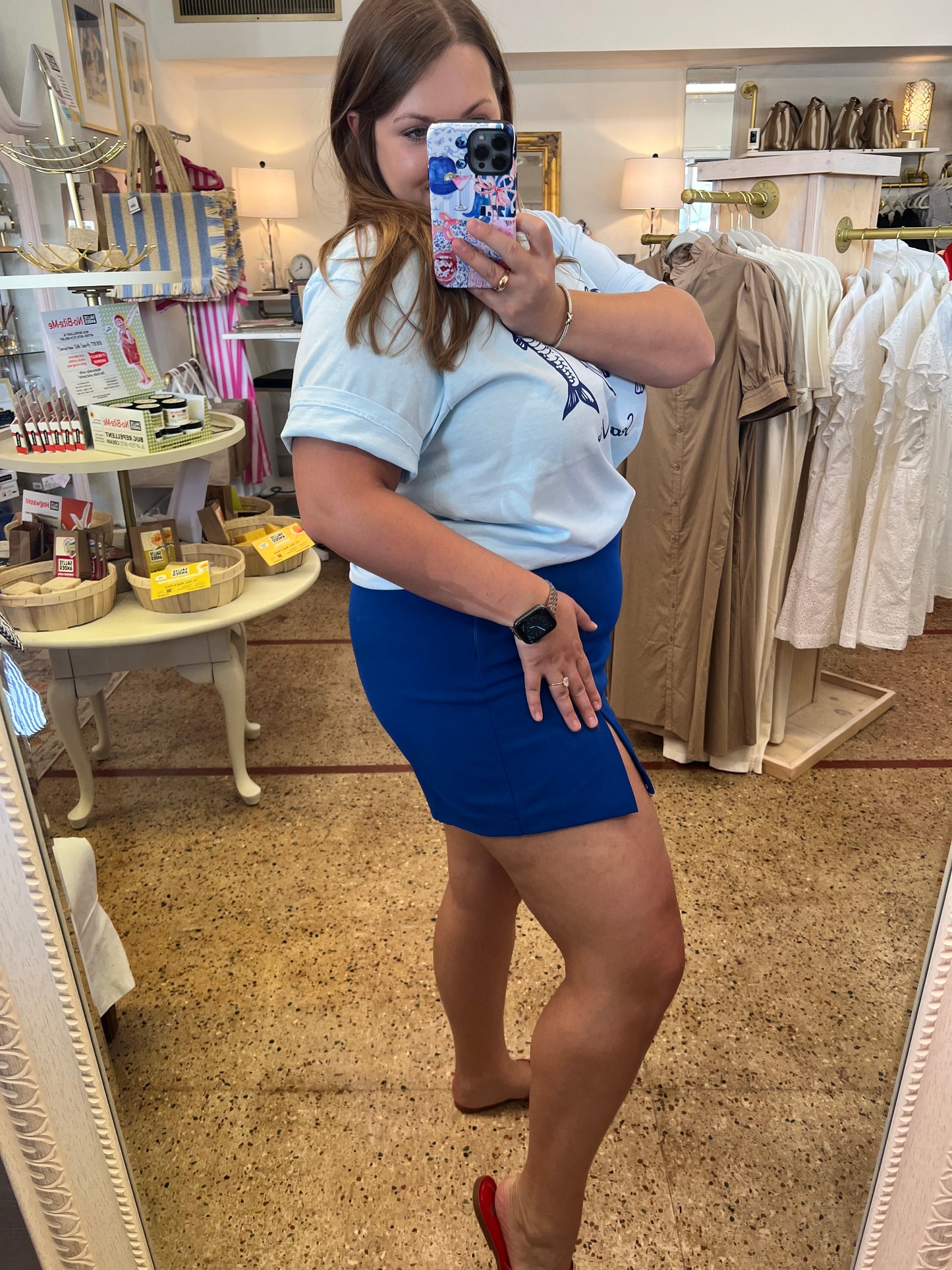 Royal Blue Crepe Skort