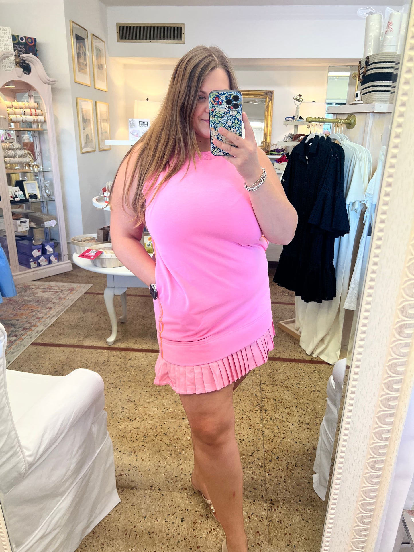 Solid Sleeveless Dress With Pockets