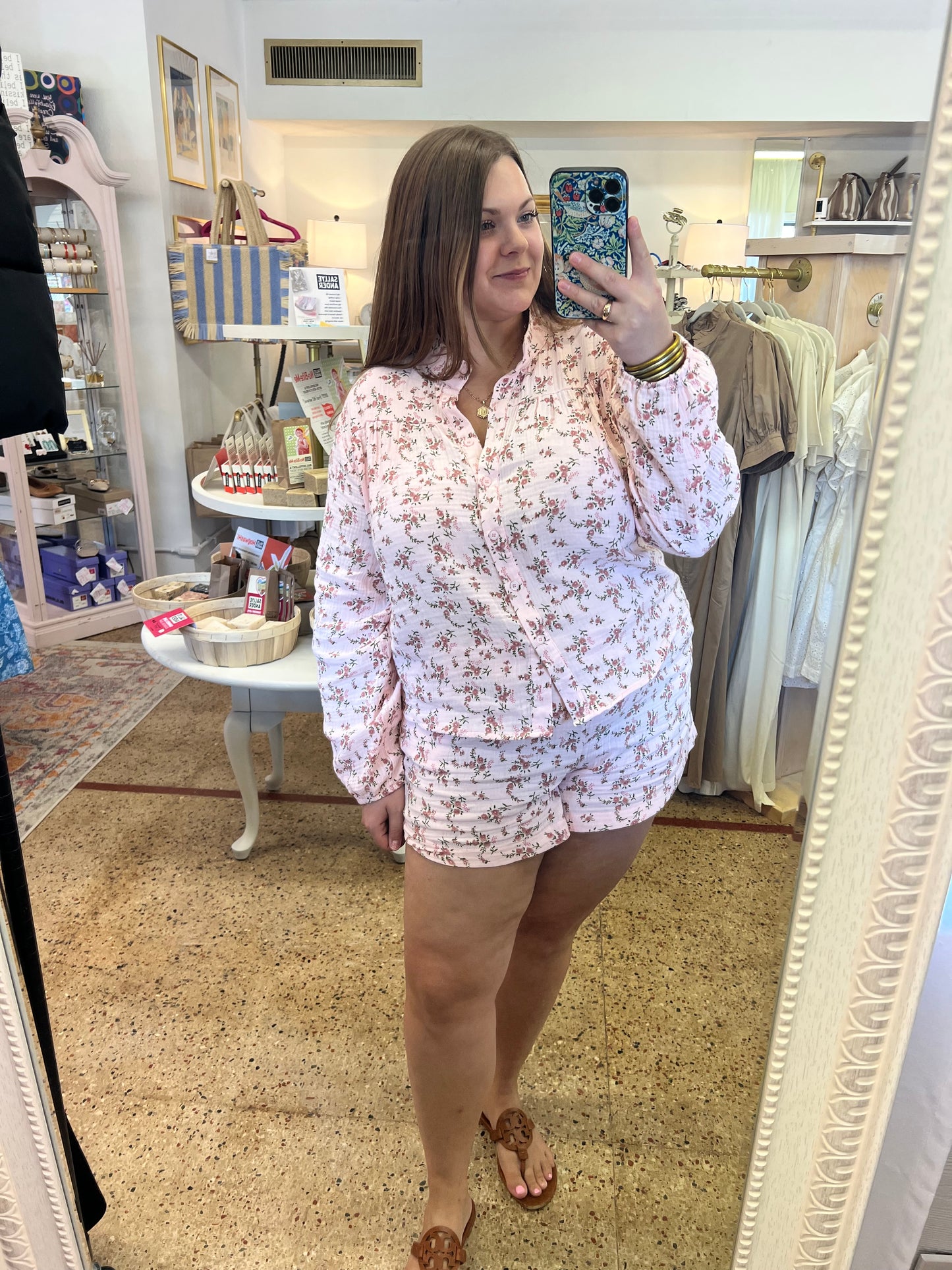 Floral Print Gauze Set