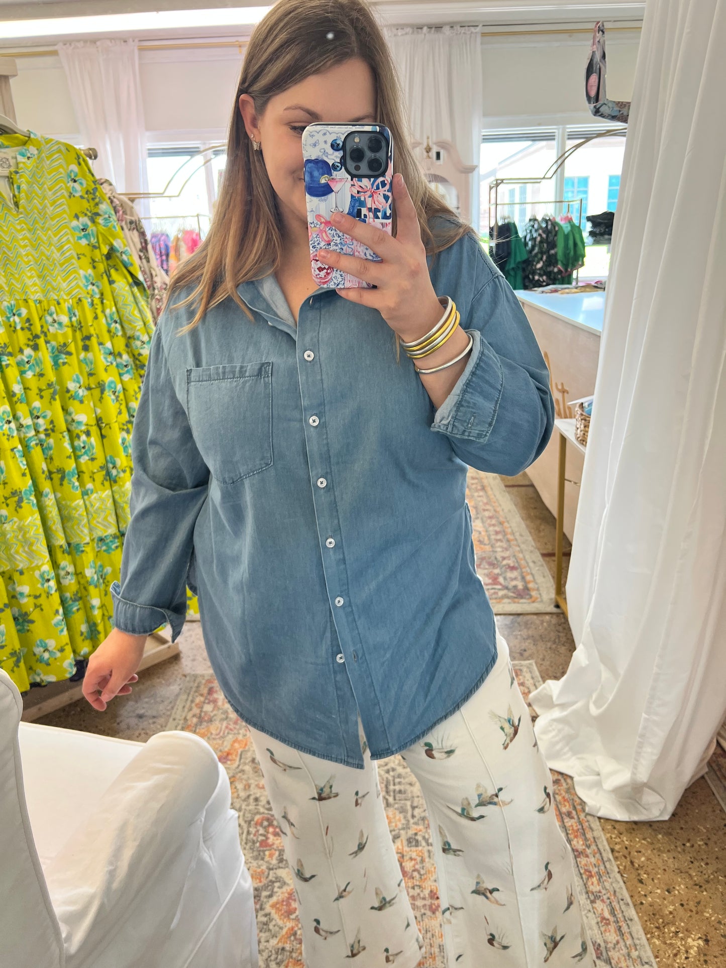 Oversized Chambray Button Down