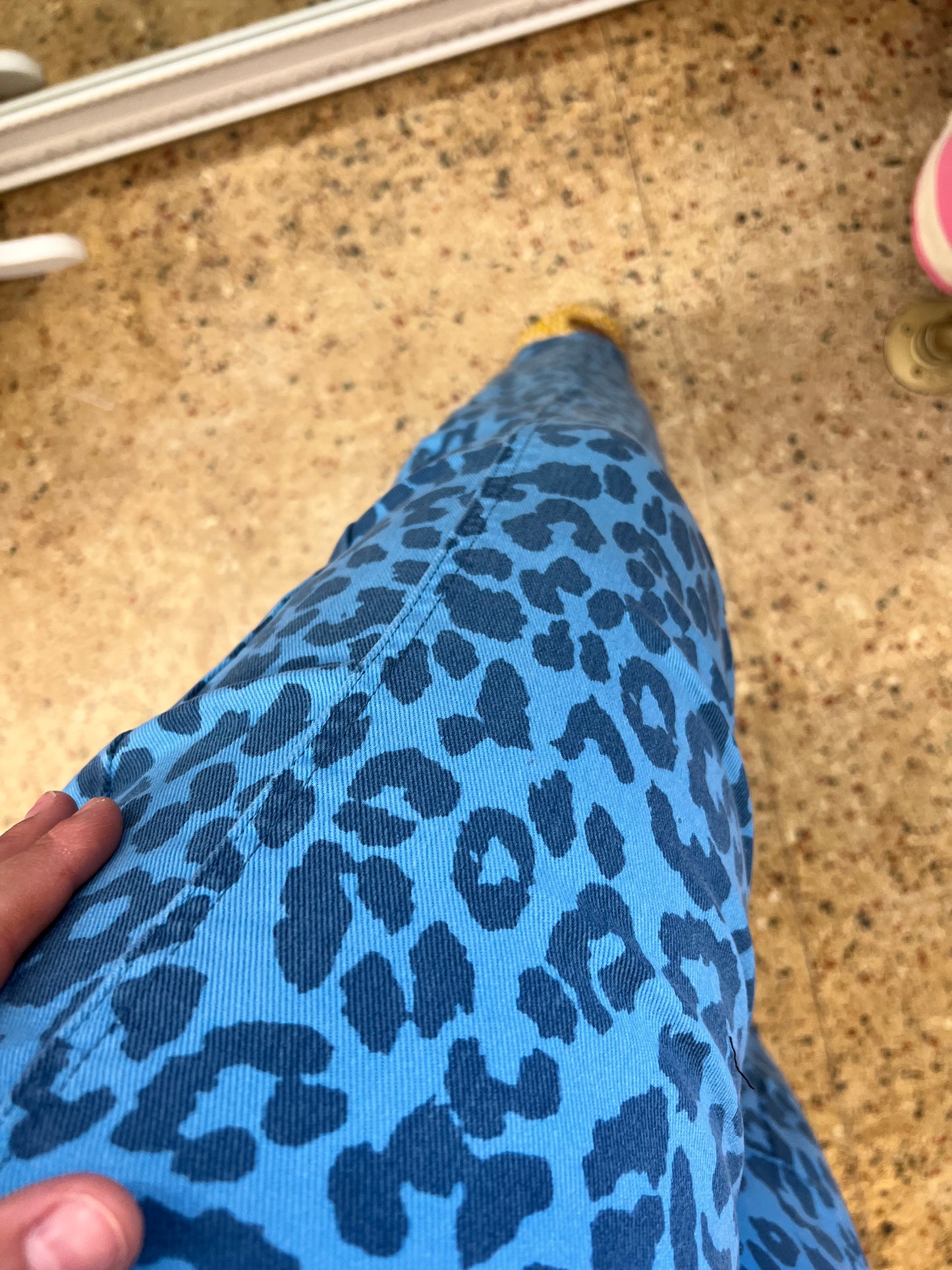Royal Blue Leopard Jeans