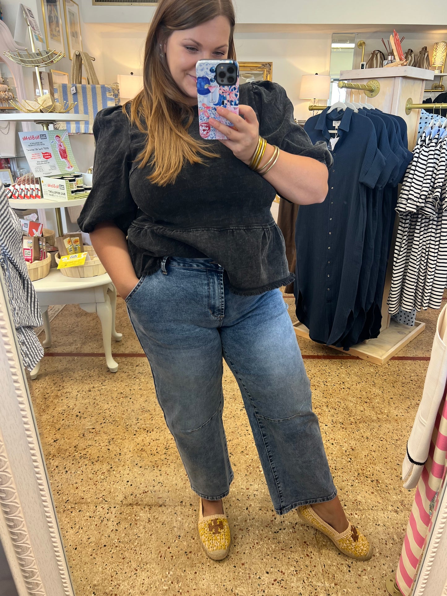 High Waist Barrel Jeans