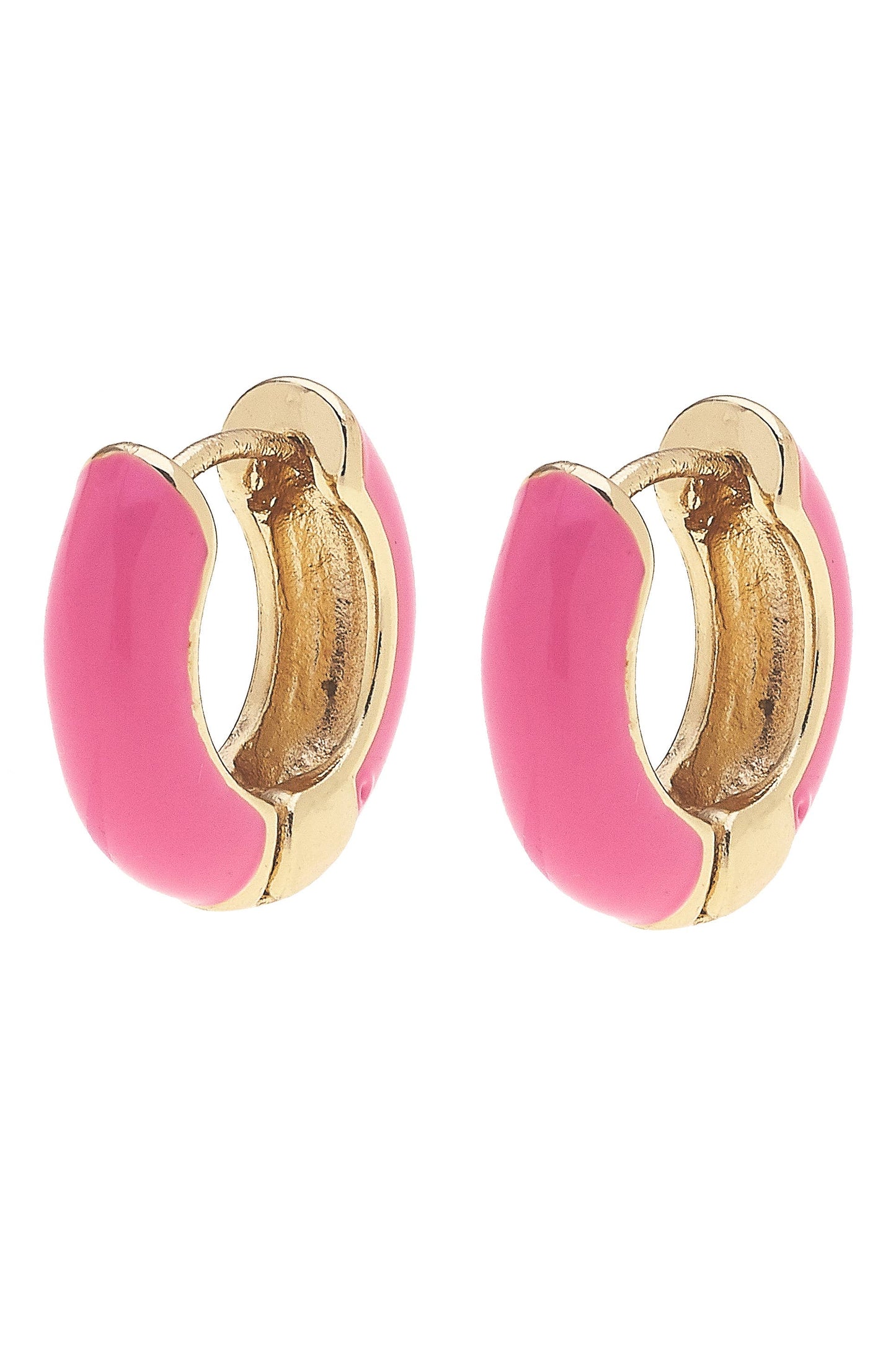 Cici Pink Huggie Hoop