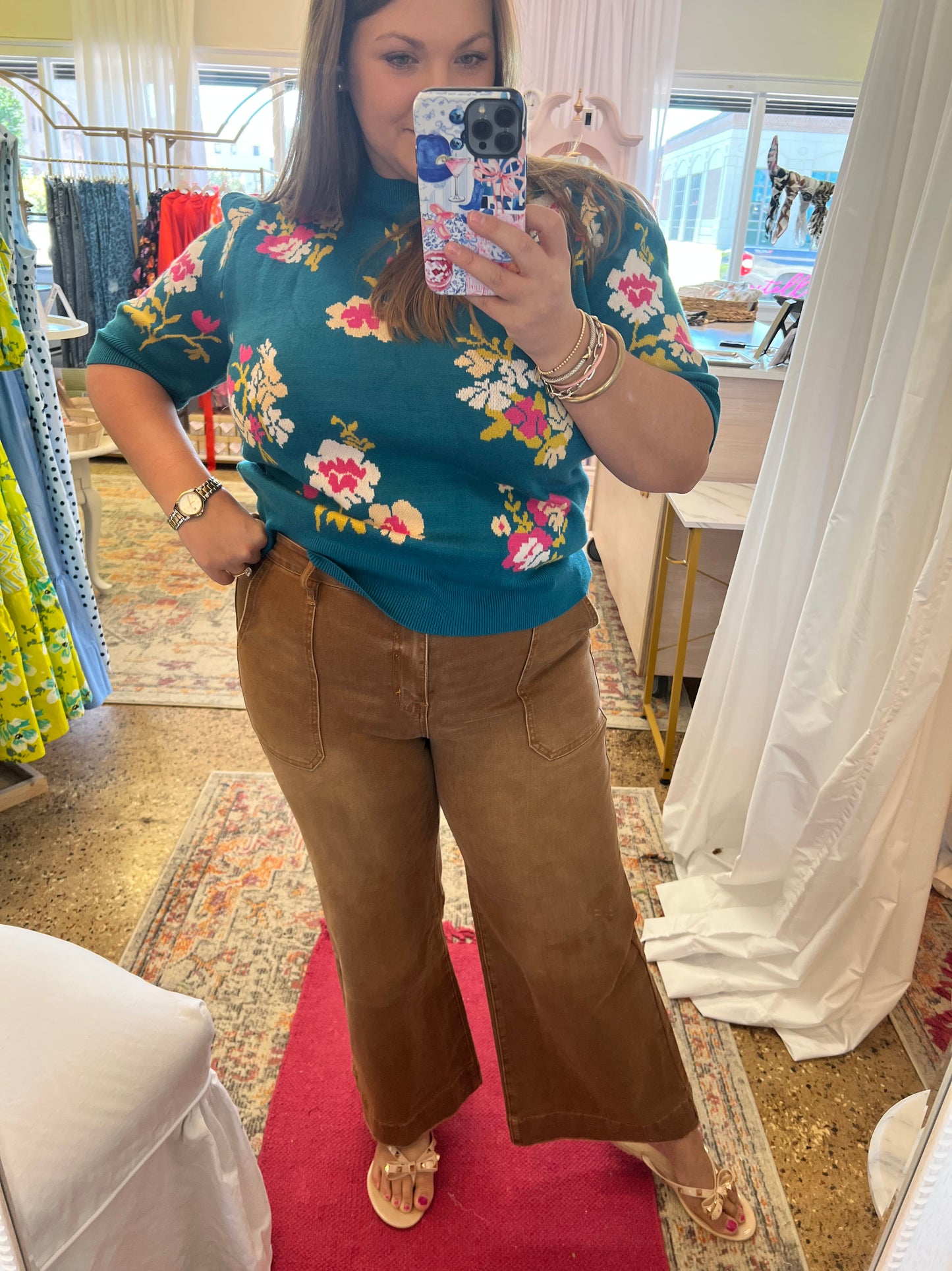 Taupe Wide Leg Jeans