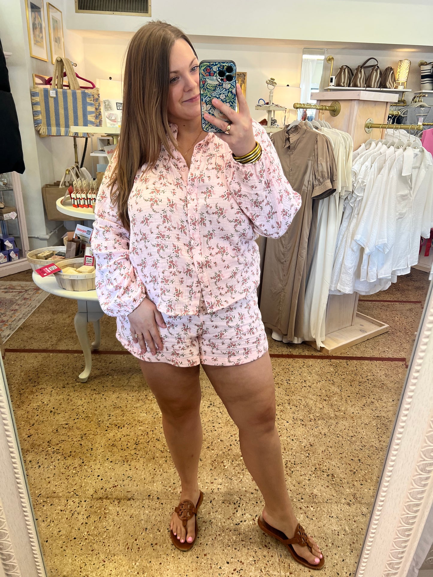Floral Print Gauze Set