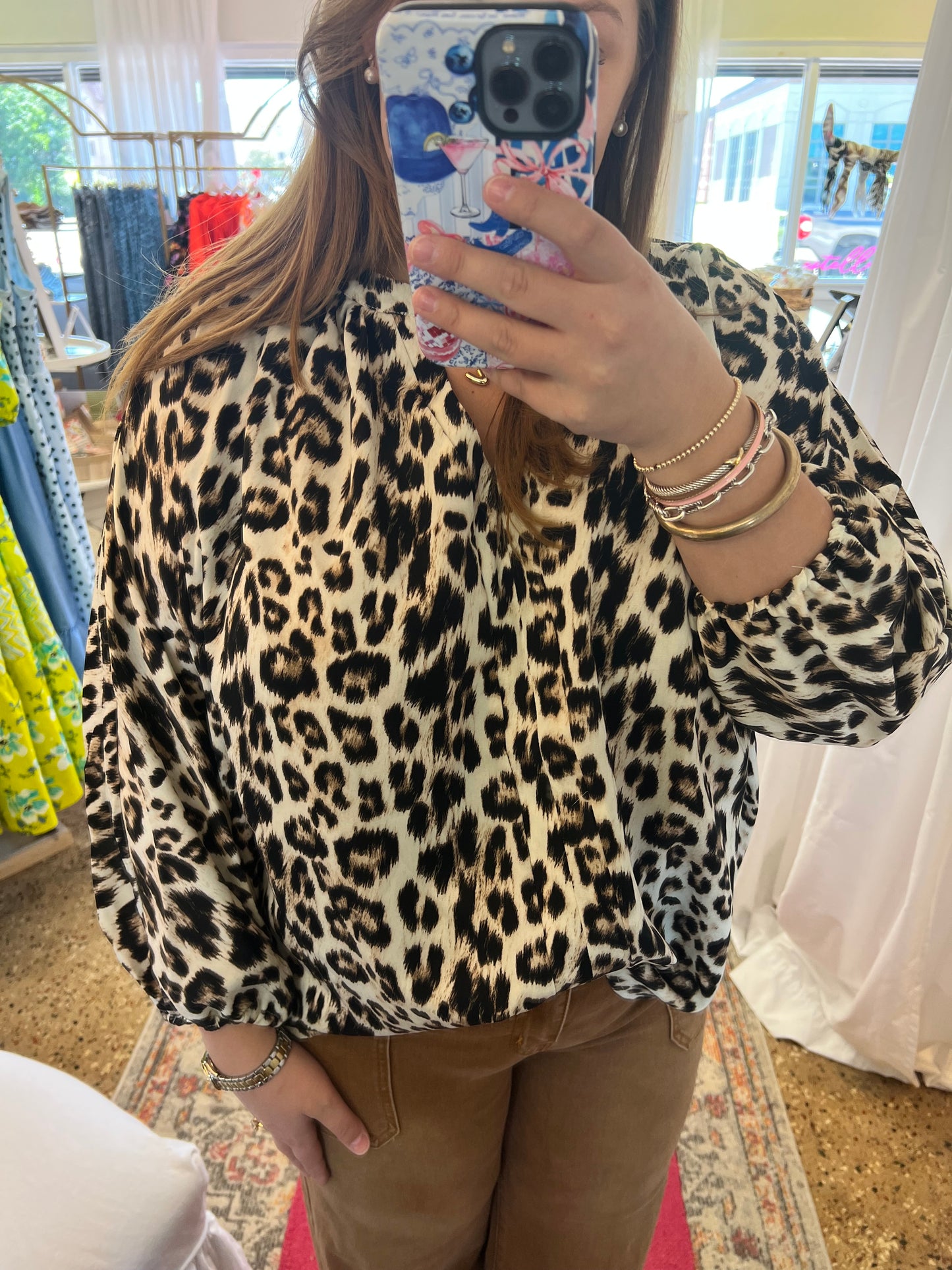 Leopard Loose Fit Blouse