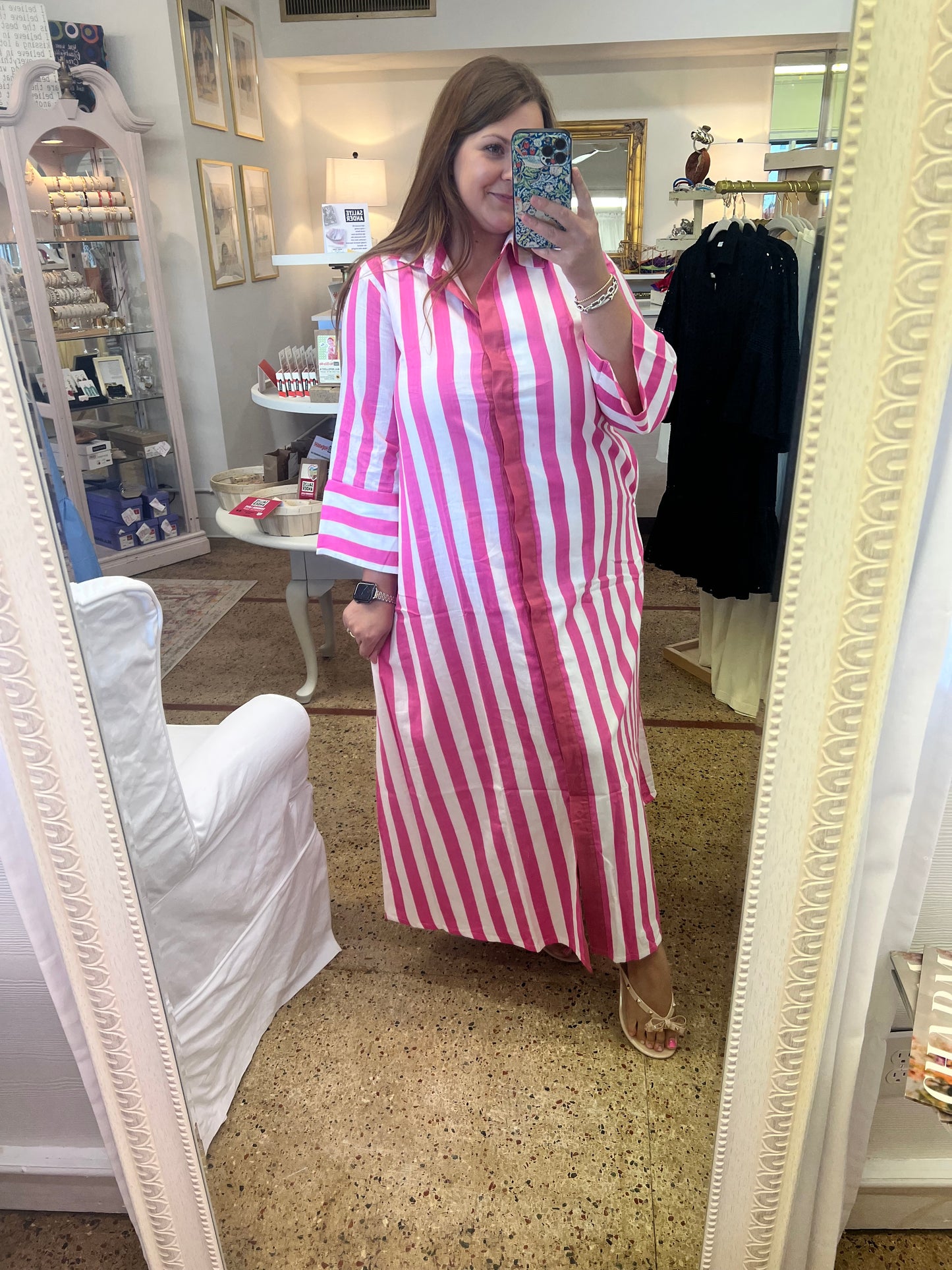 Pink Cabana Maxi Dress