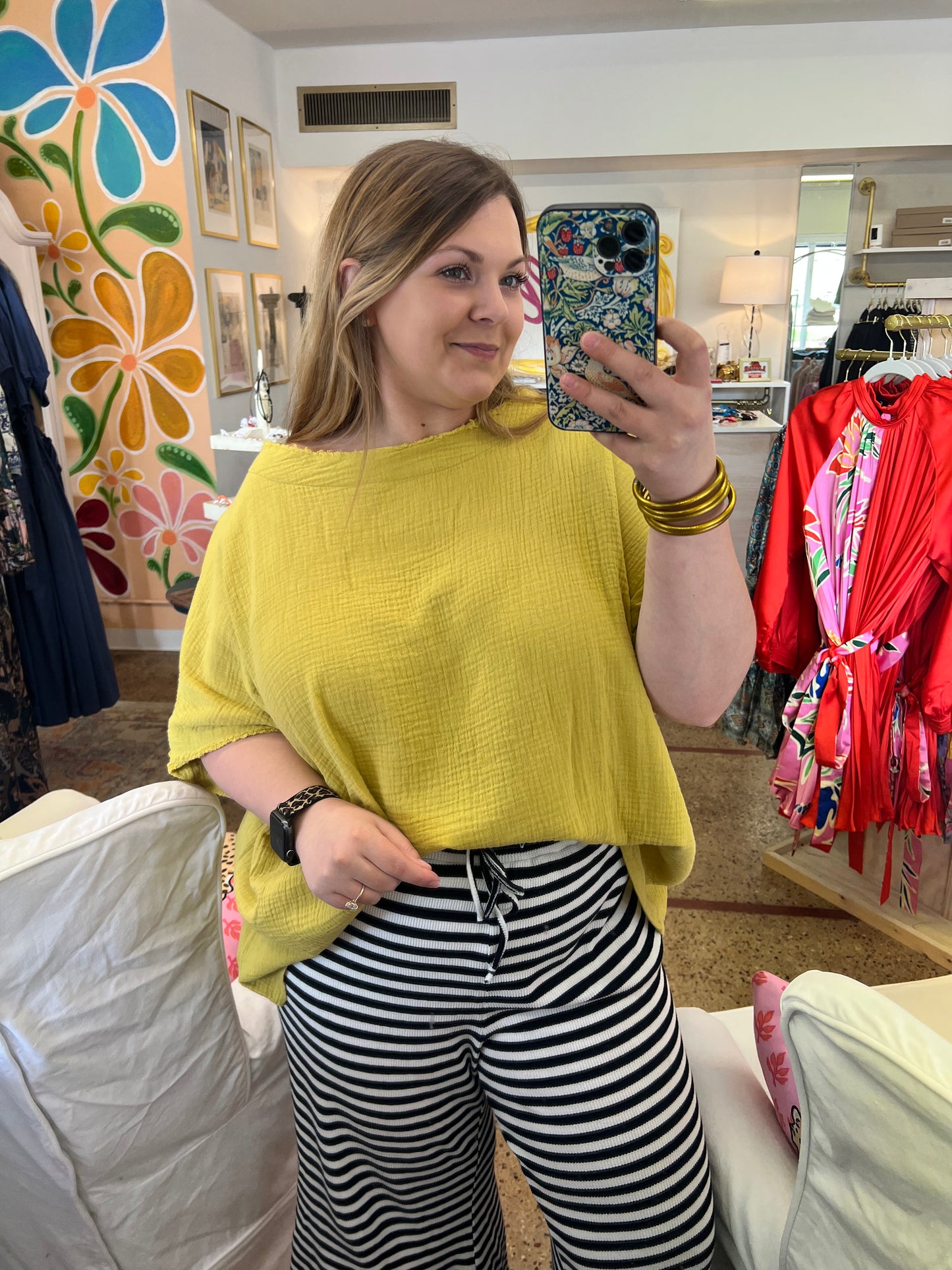 Tealeaf Gauze Oversized Blouse