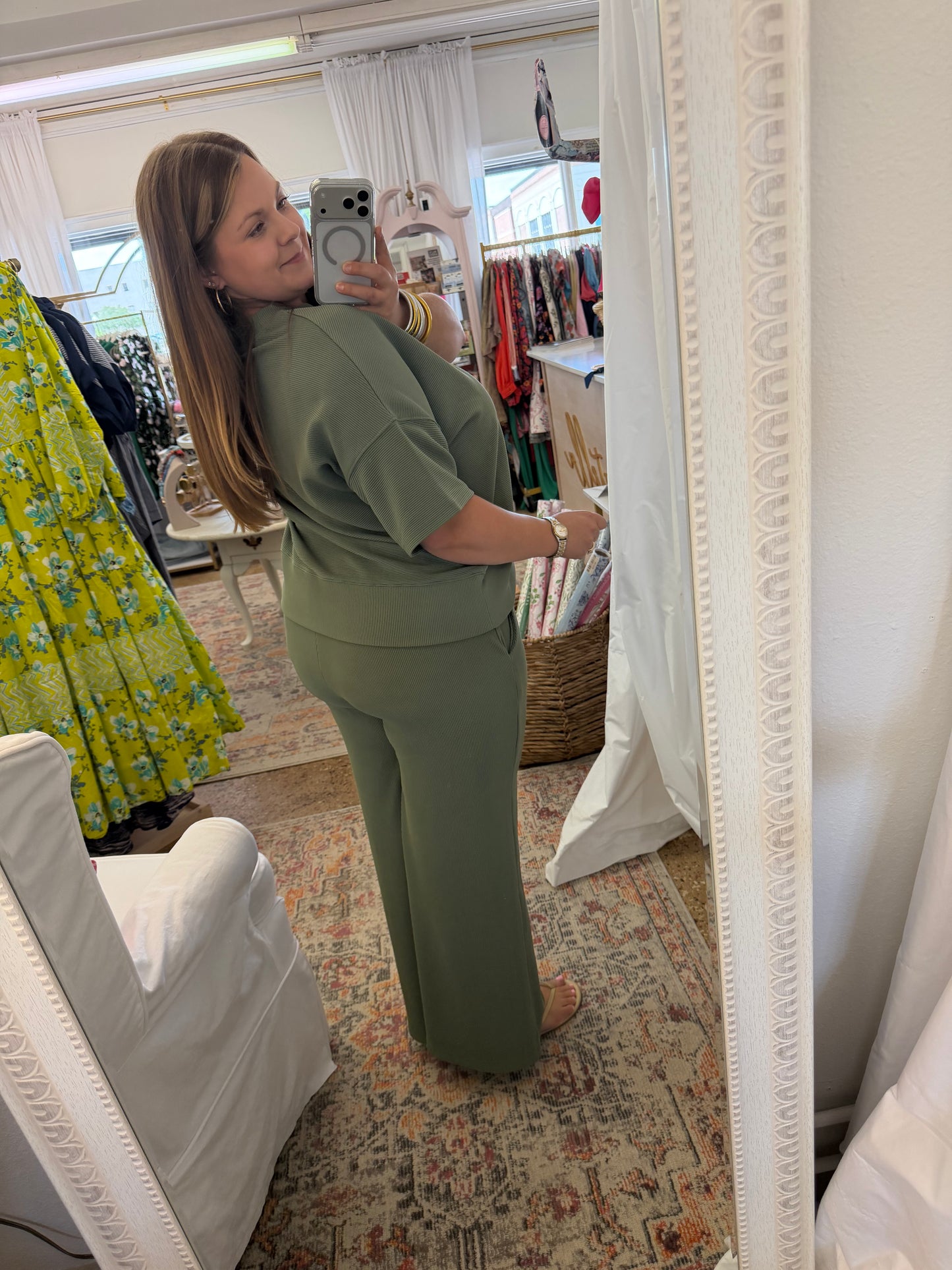 Ribbed top & pant set