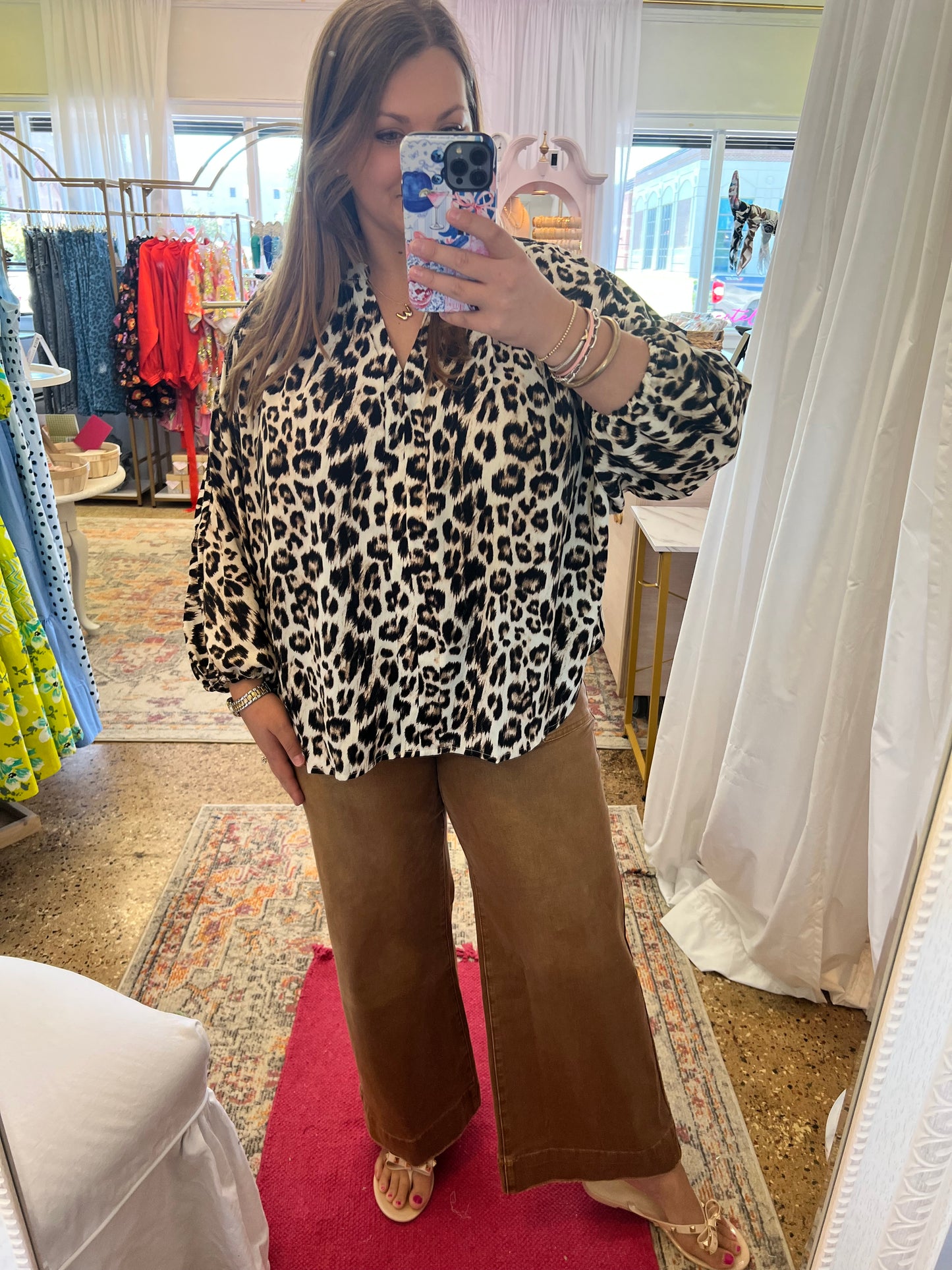 Leopard Loose Fit Blouse