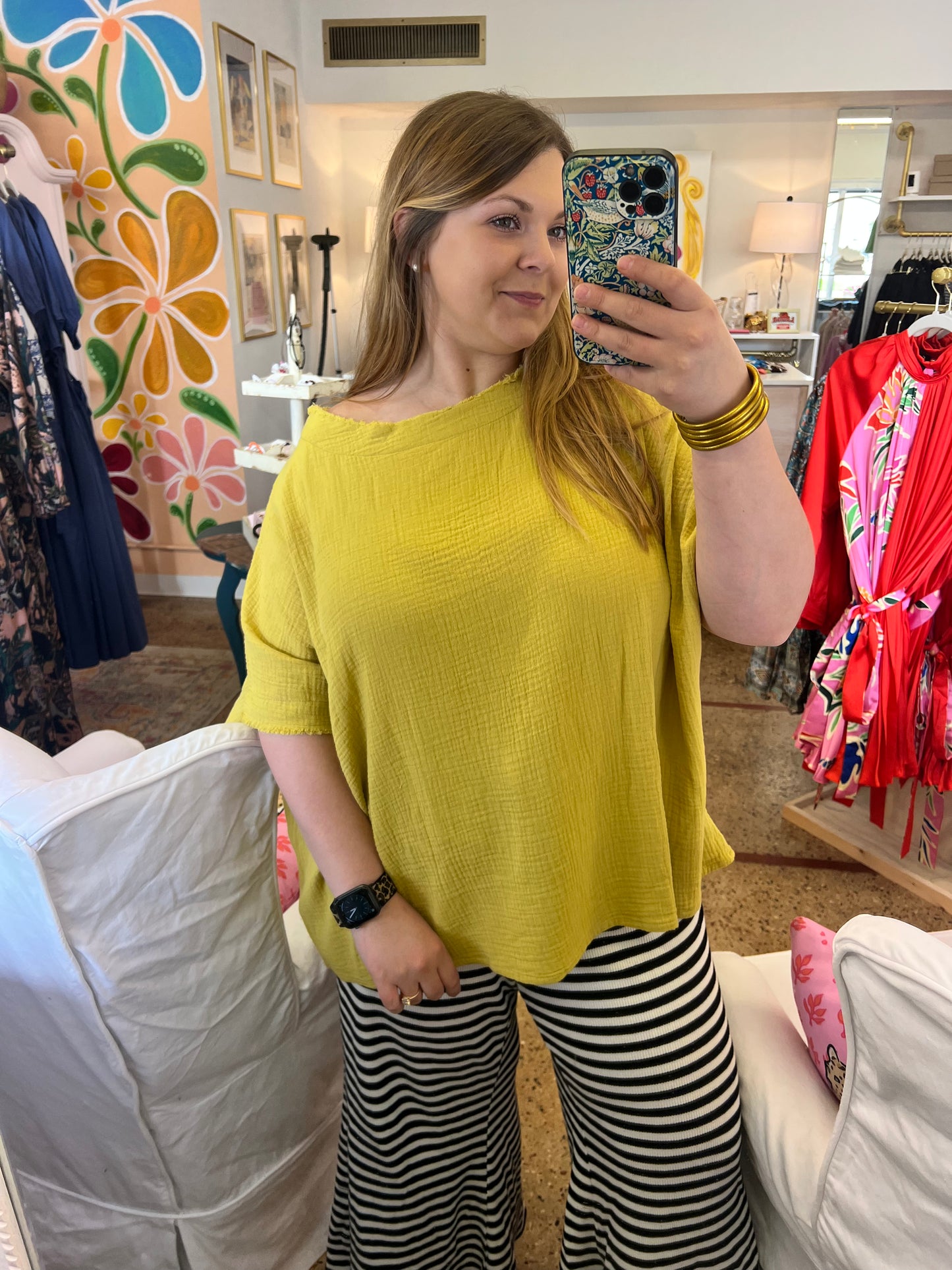 Tealeaf Gauze Oversized Blouse