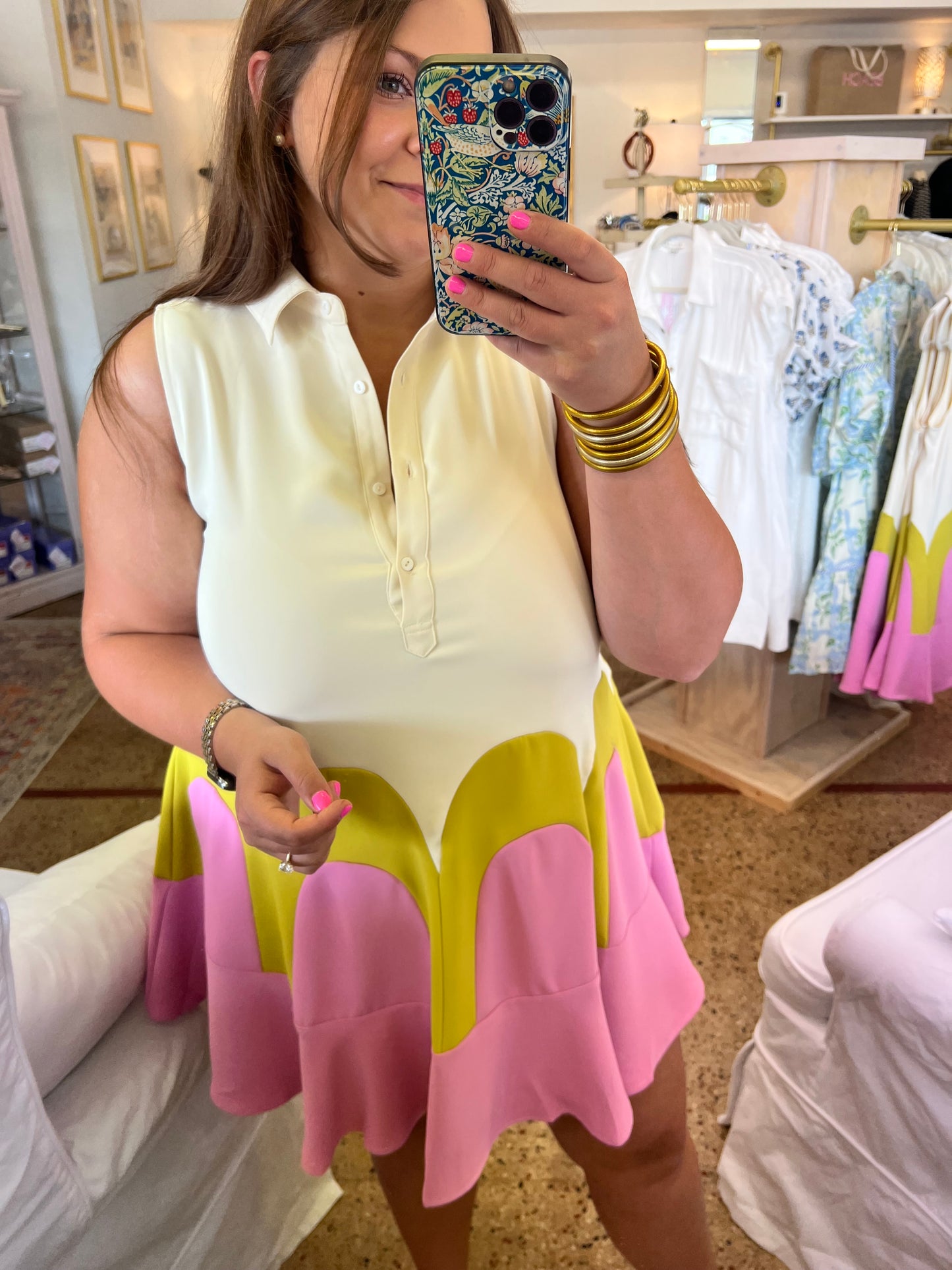 Arch Colorblock Polo Dress