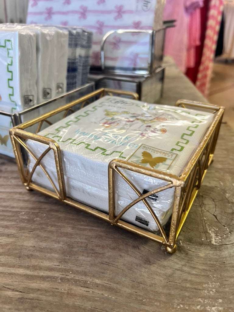 Gold Metal Napkin Caddy