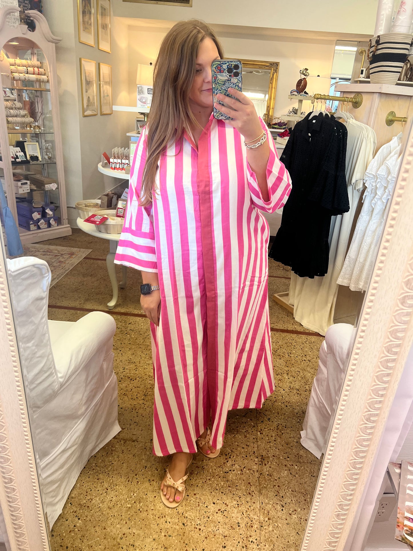 Pink Cabana Maxi Dress