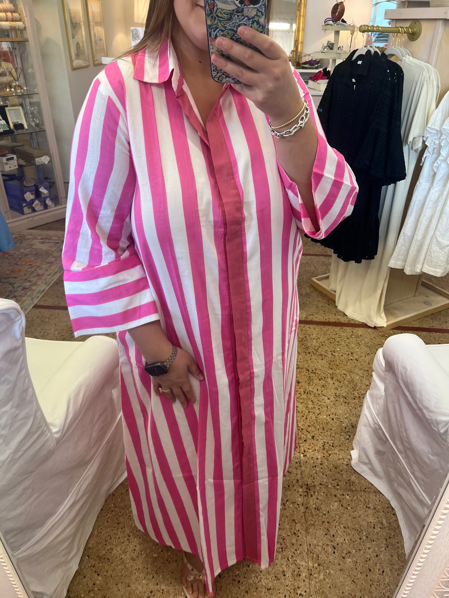 Pink Cabana Maxi Dress