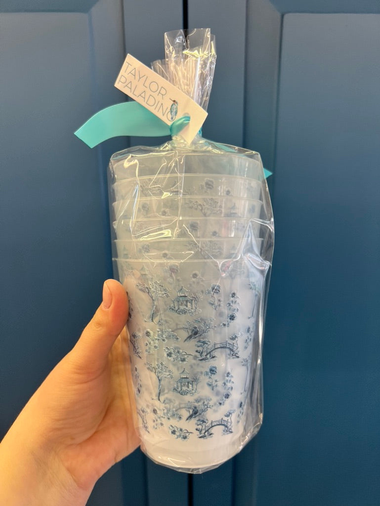 Chinoiserie Frosted Cups