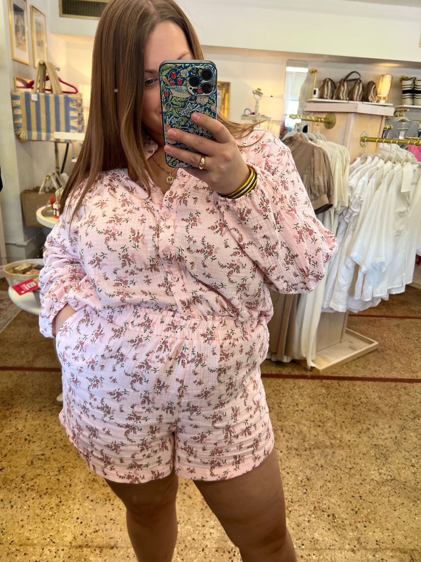 Floral Print Gauze Set
