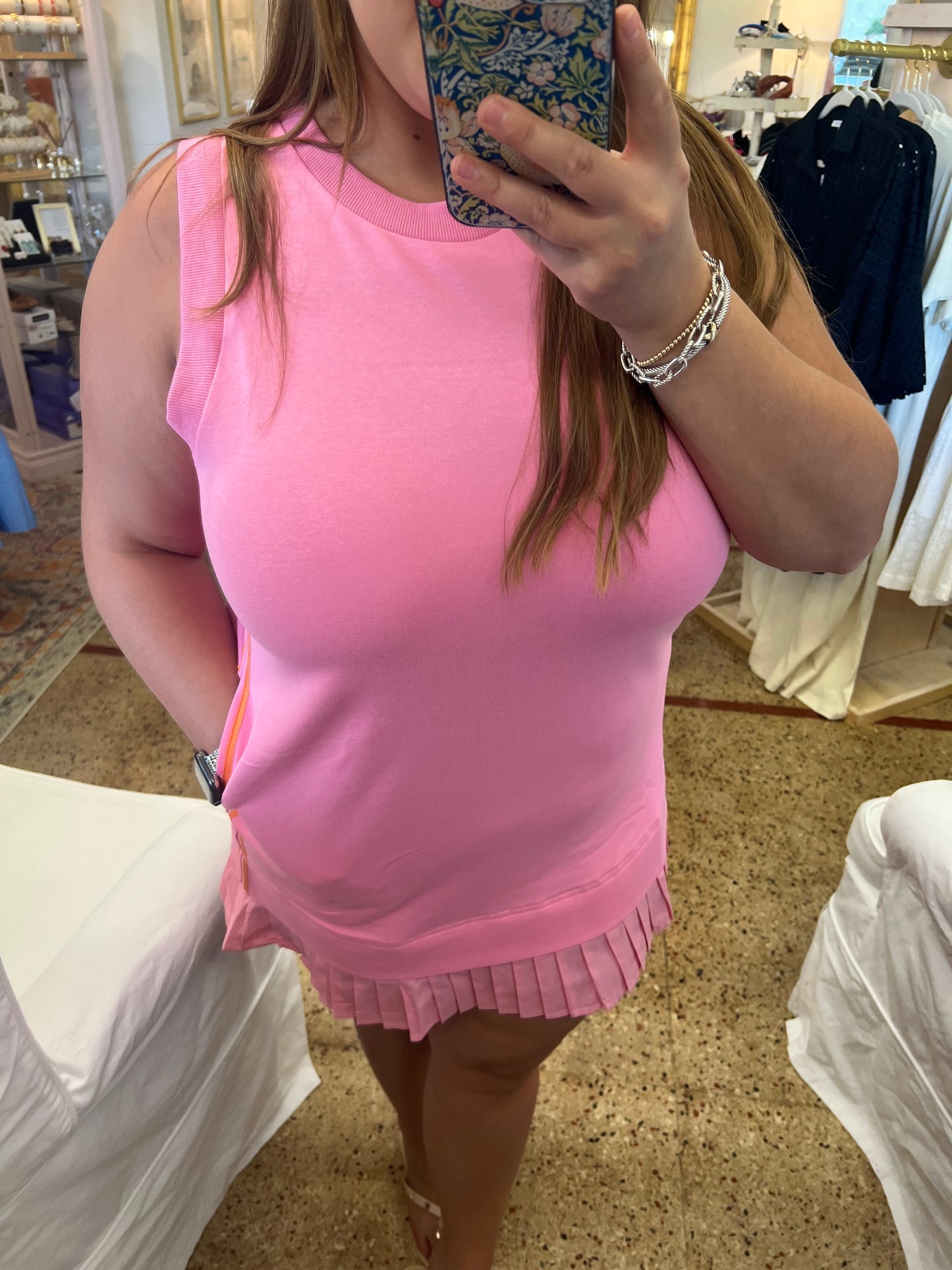 Solid Sleeveless Dress With Pockets