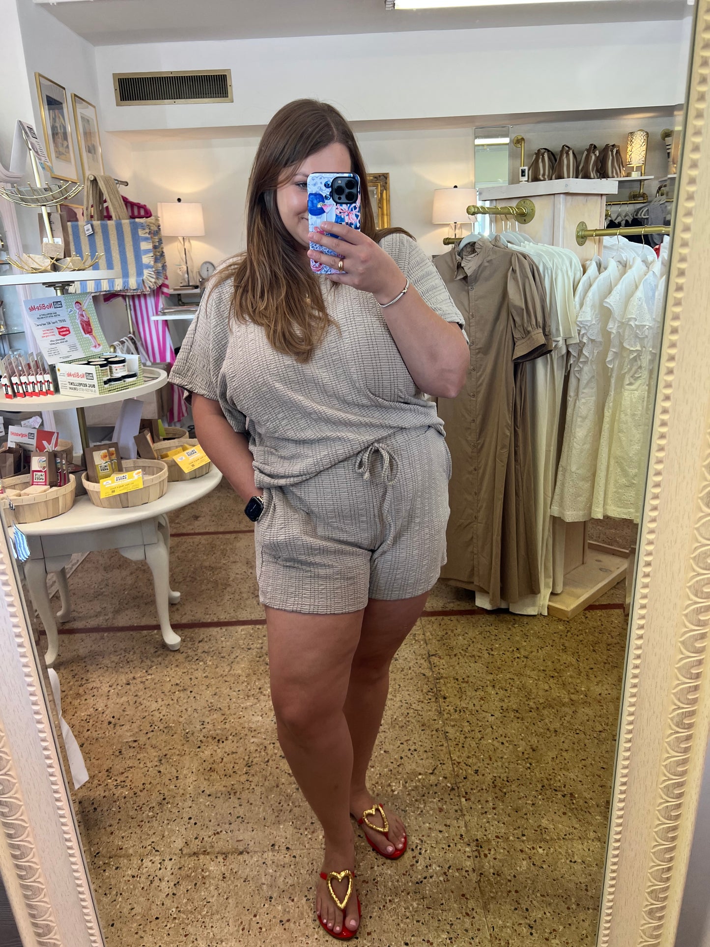 Mocha Knit top and Short Set
