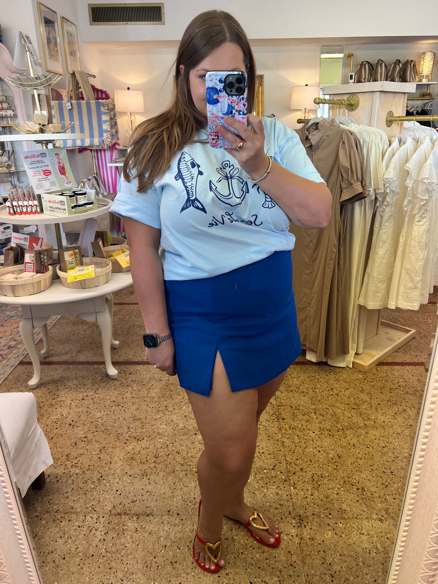Royal Blue Crepe Skort