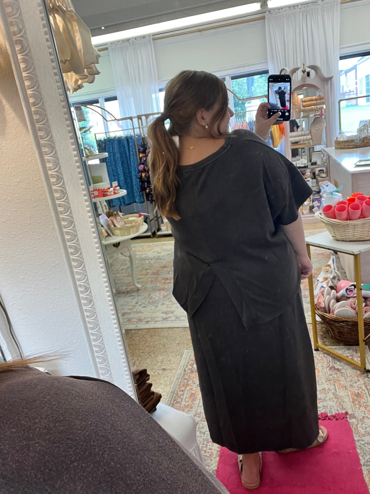 Washed Maxi Skirt Set
