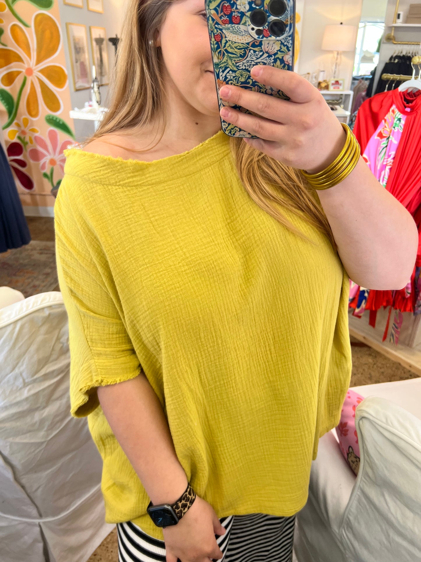 Tealeaf Gauze Oversized Blouse