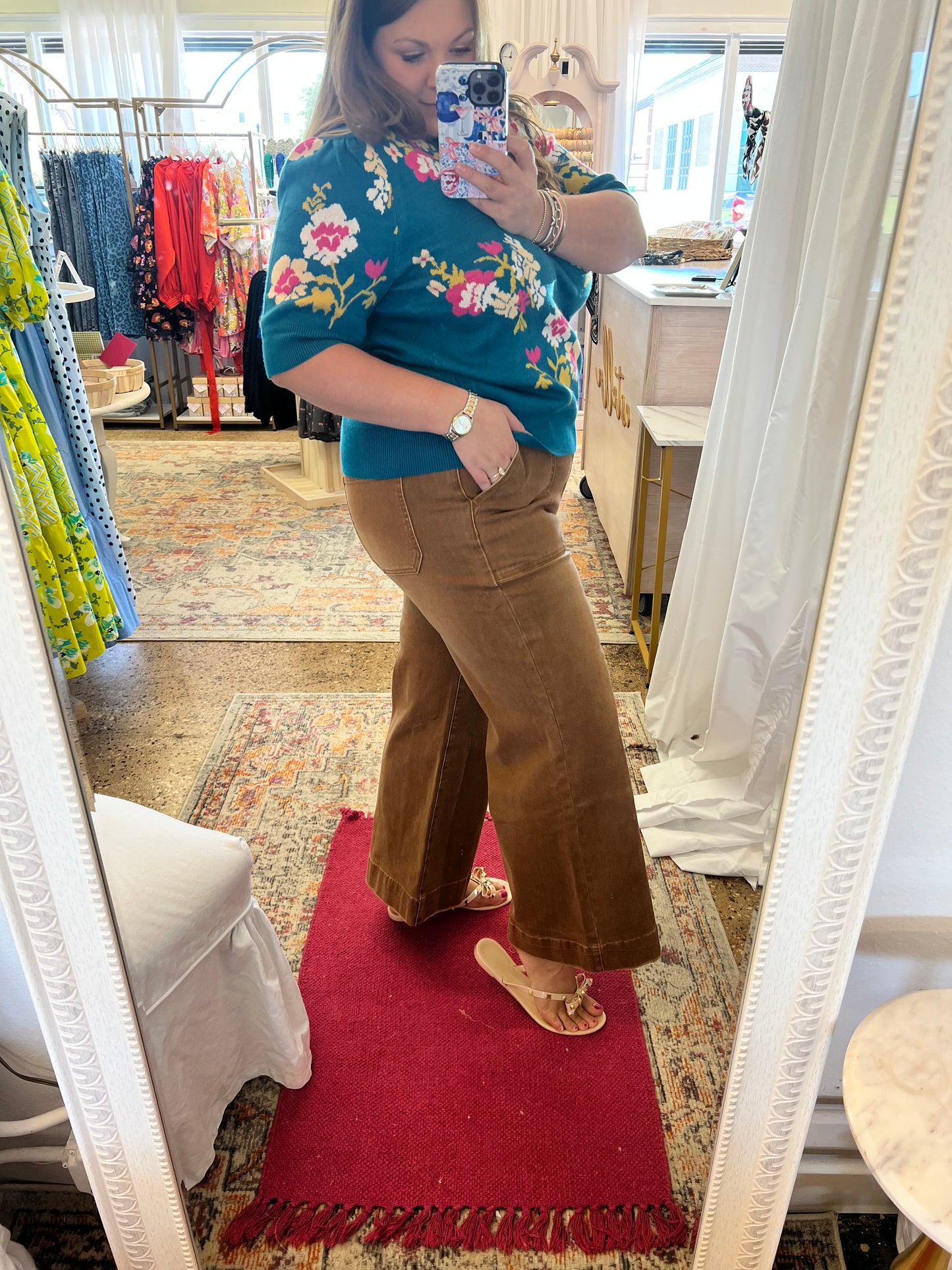 Taupe Wide Leg Jeans