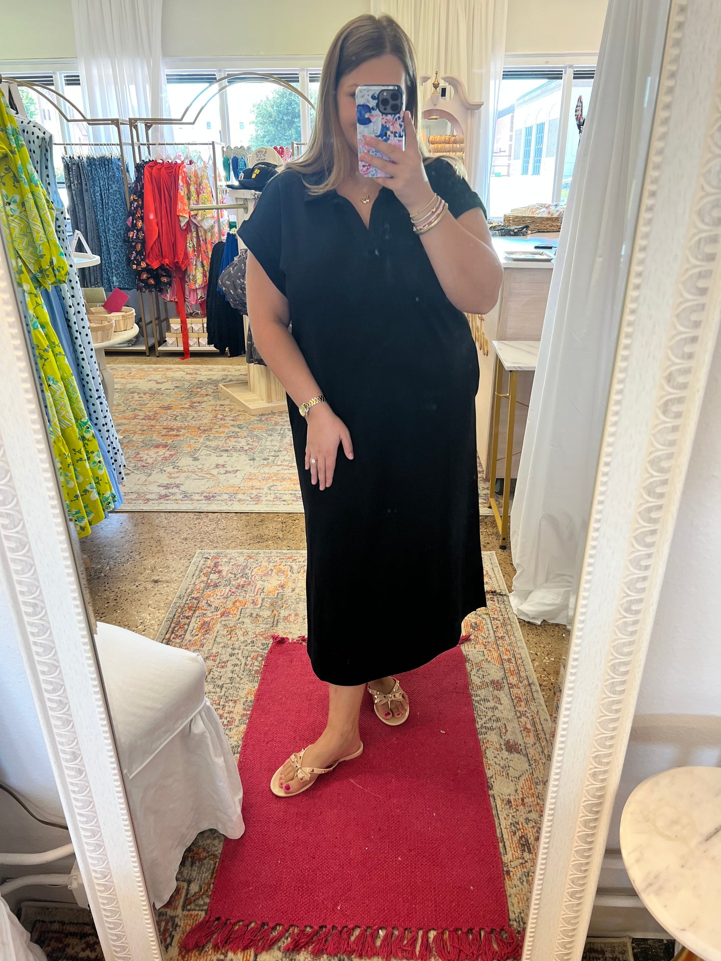 Modal collared Midi Dress