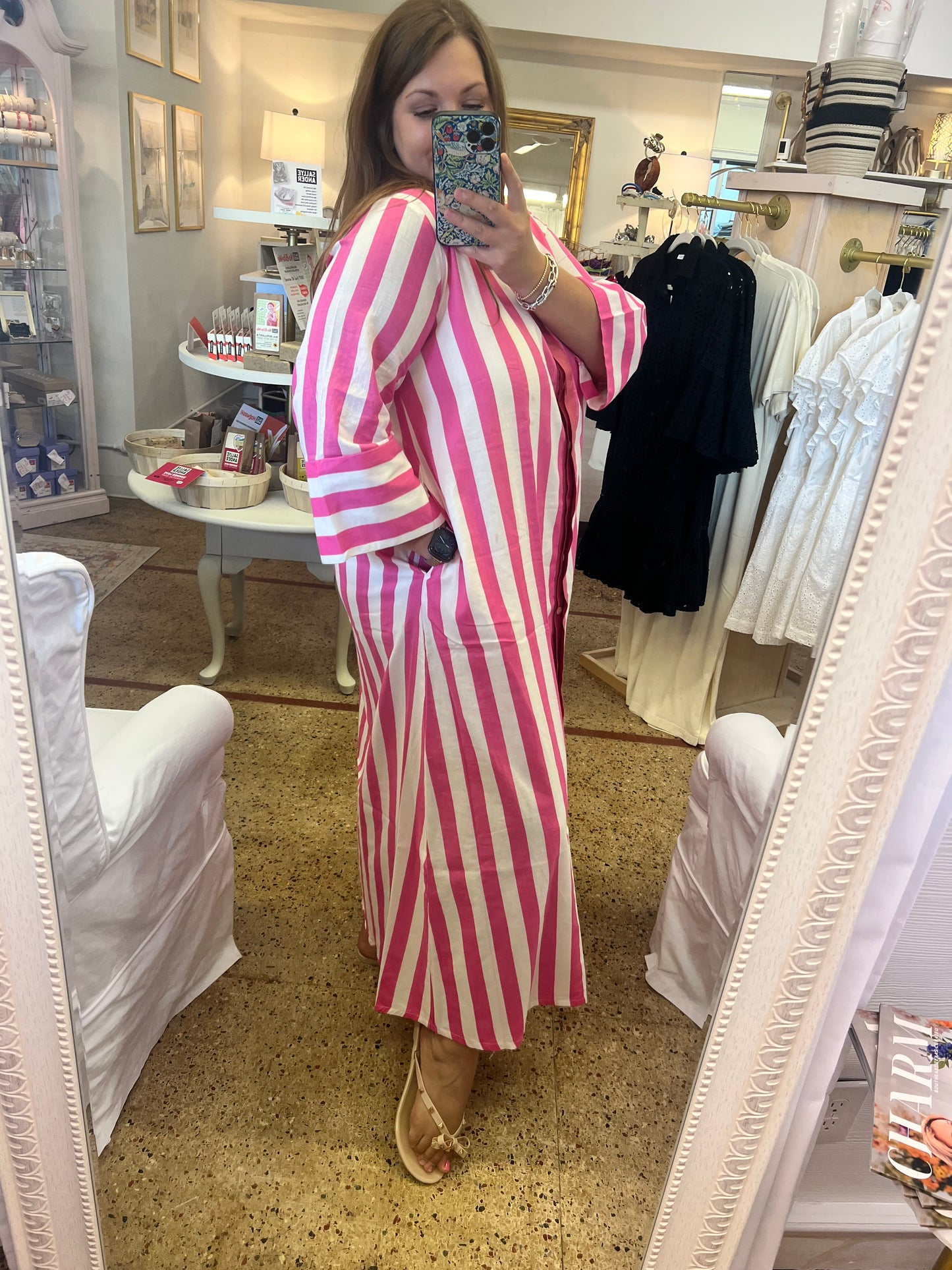 Pink Cabana Maxi Dress