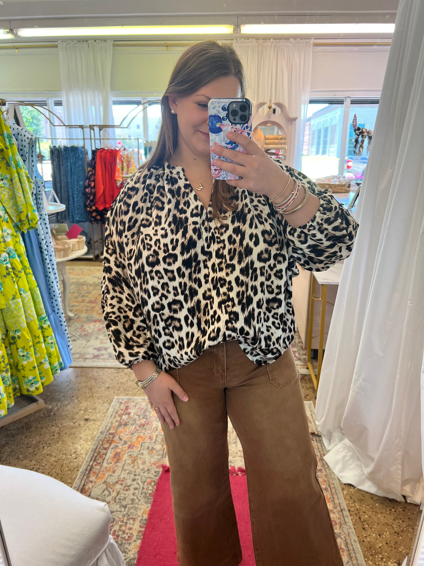 Leopard Loose Fit Blouse