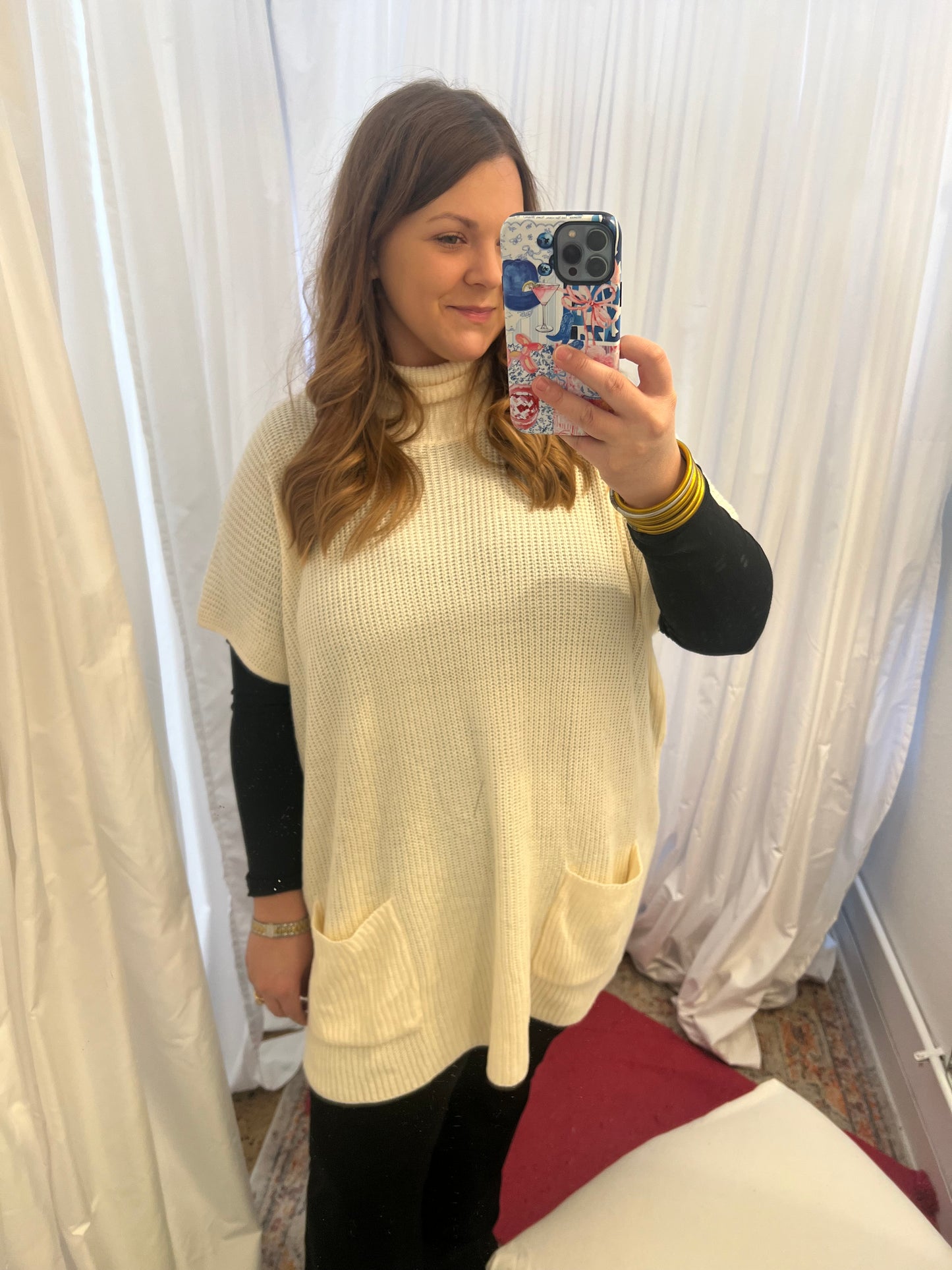 Oversized Cream Sweater Tunic